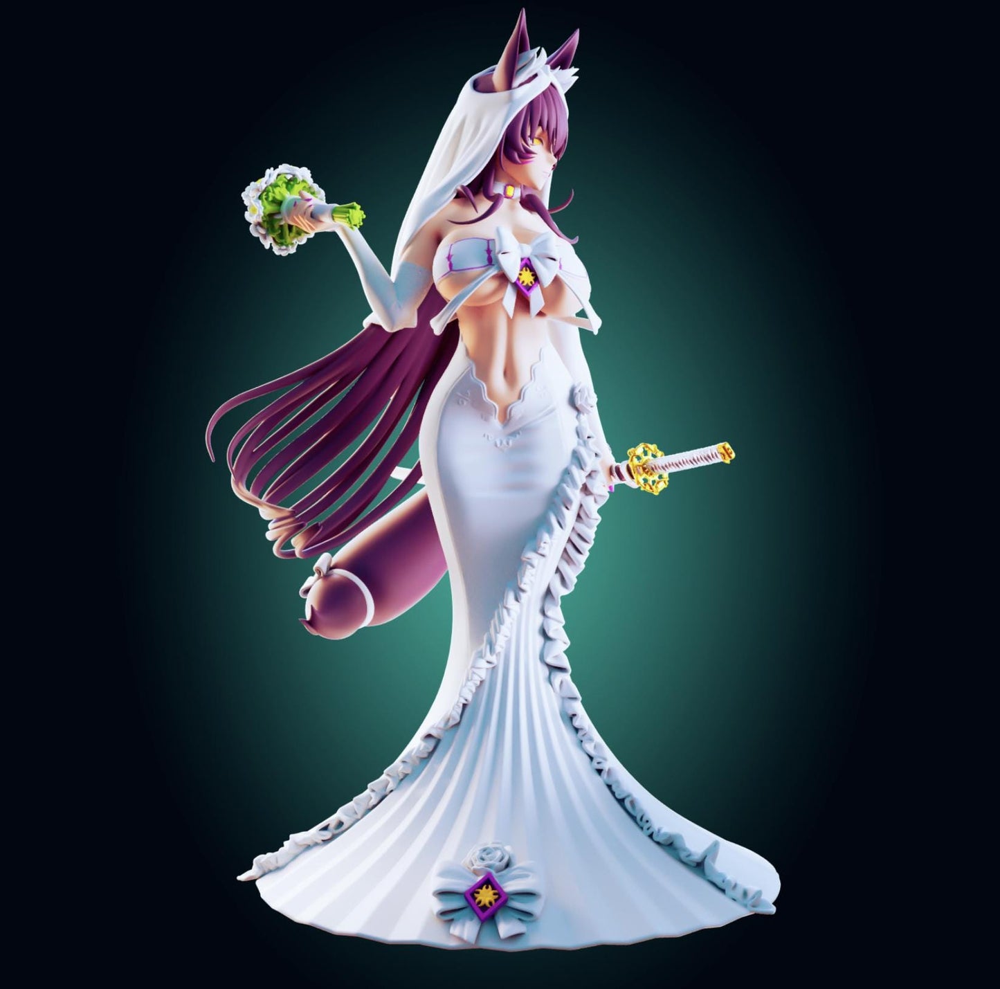 Sword Bride Model Kit | 3D Resin Printed Figurine | Officer Rhu