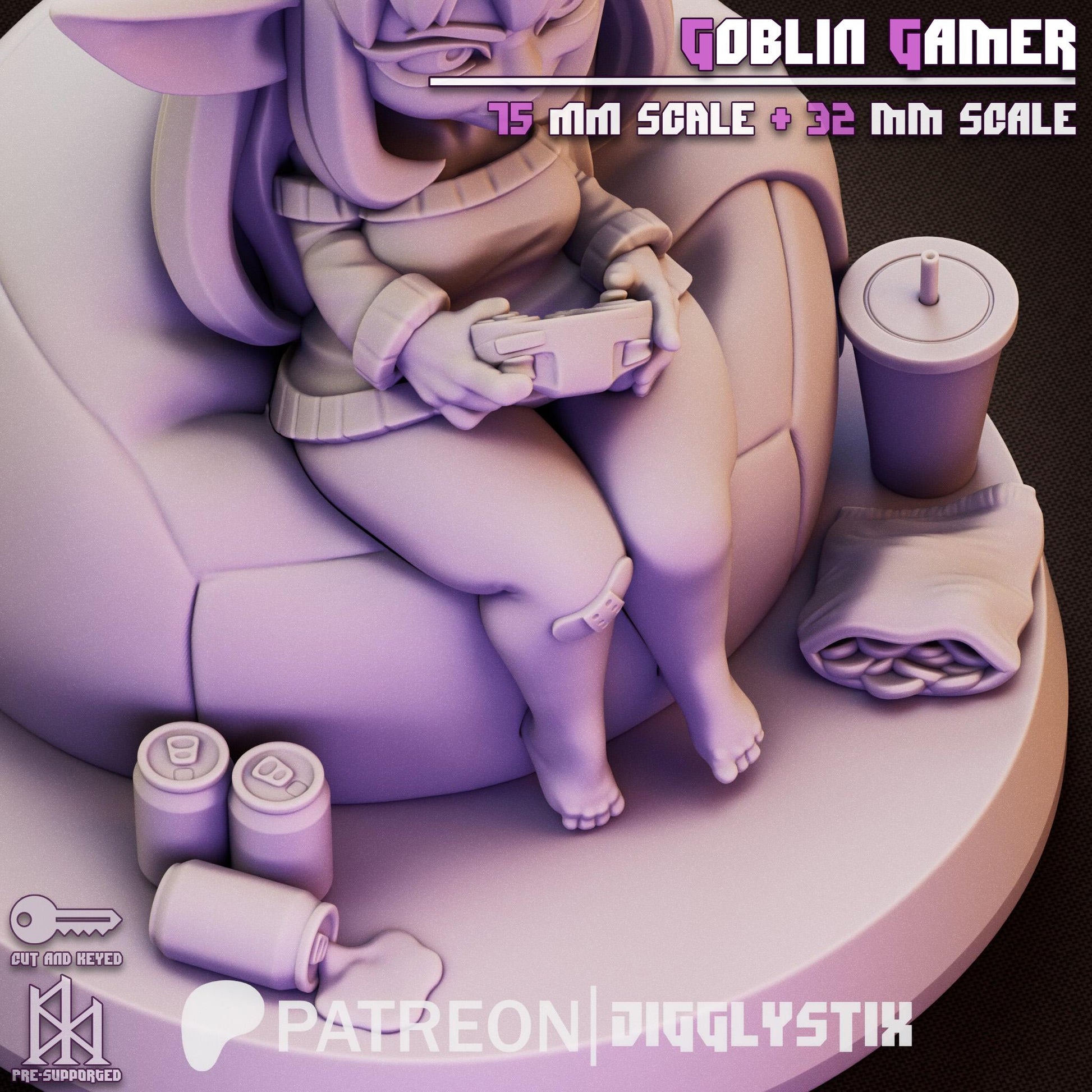 Goblin Gamer Miniature | Jigglystix