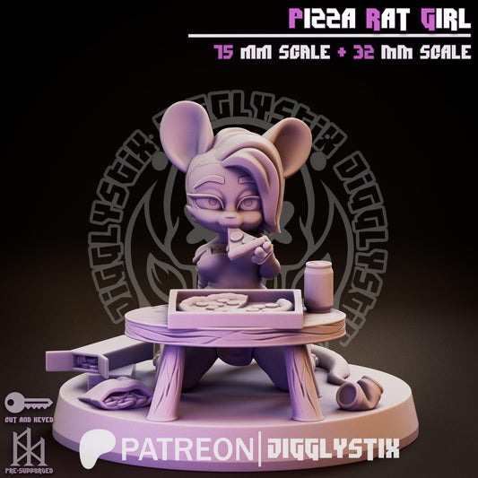 Pizza Rat Girl Miniature | Jigglystix