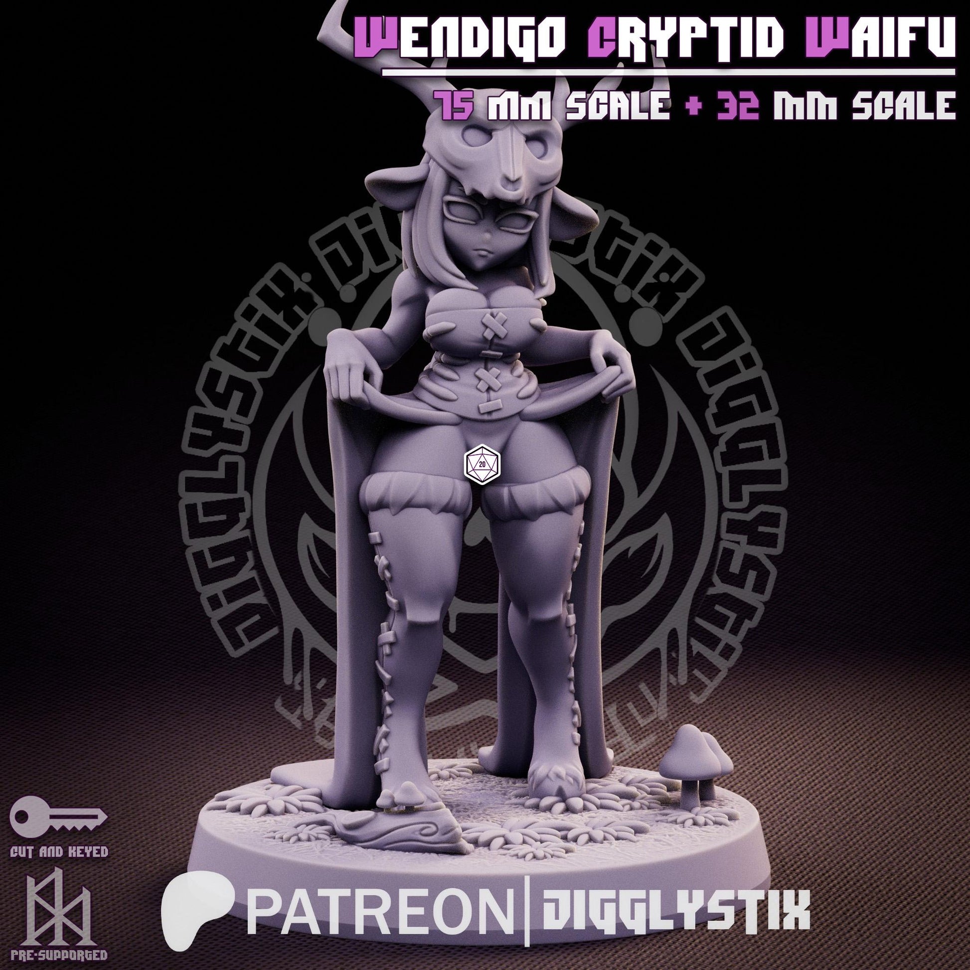 Wendigo Waifu Miniature | Jigglystix