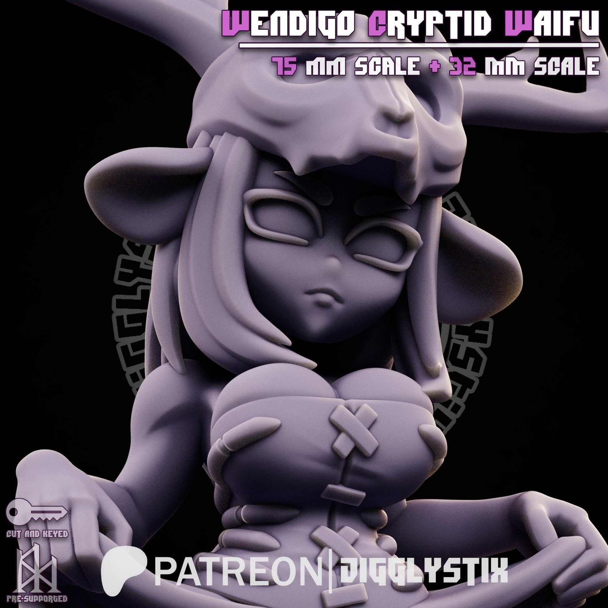 Wendigo Waifu Miniature | Jigglystix