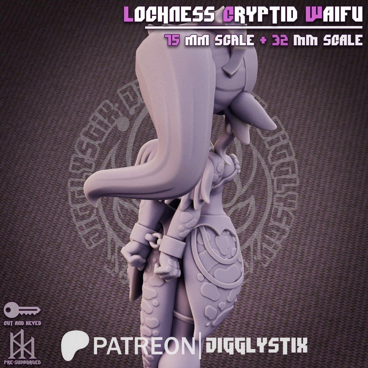 Loch Ness Cryptid Waifu Miniature | Jigglystix