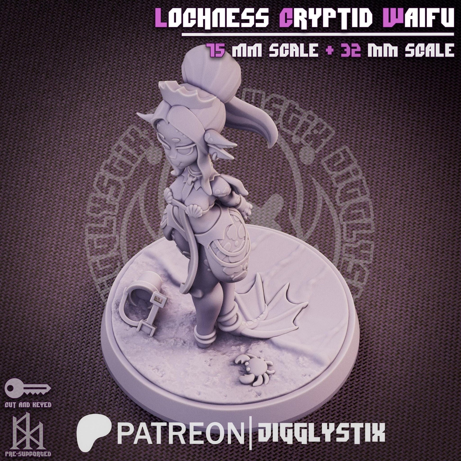Loch Ness Cryptid Waifu Miniature | Jigglystix