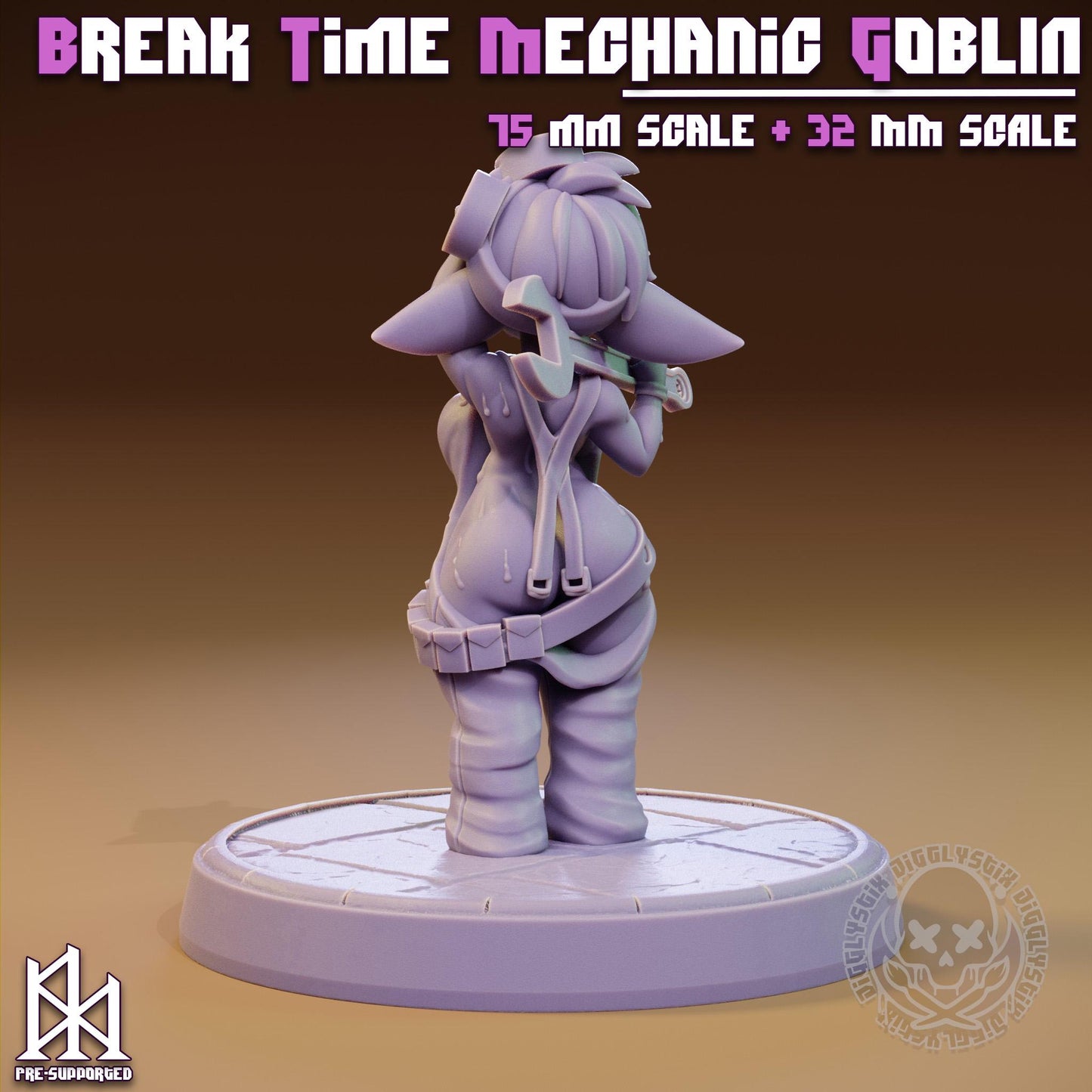 Breaktime Goblin Mechanic Miniature | Jigglystix
