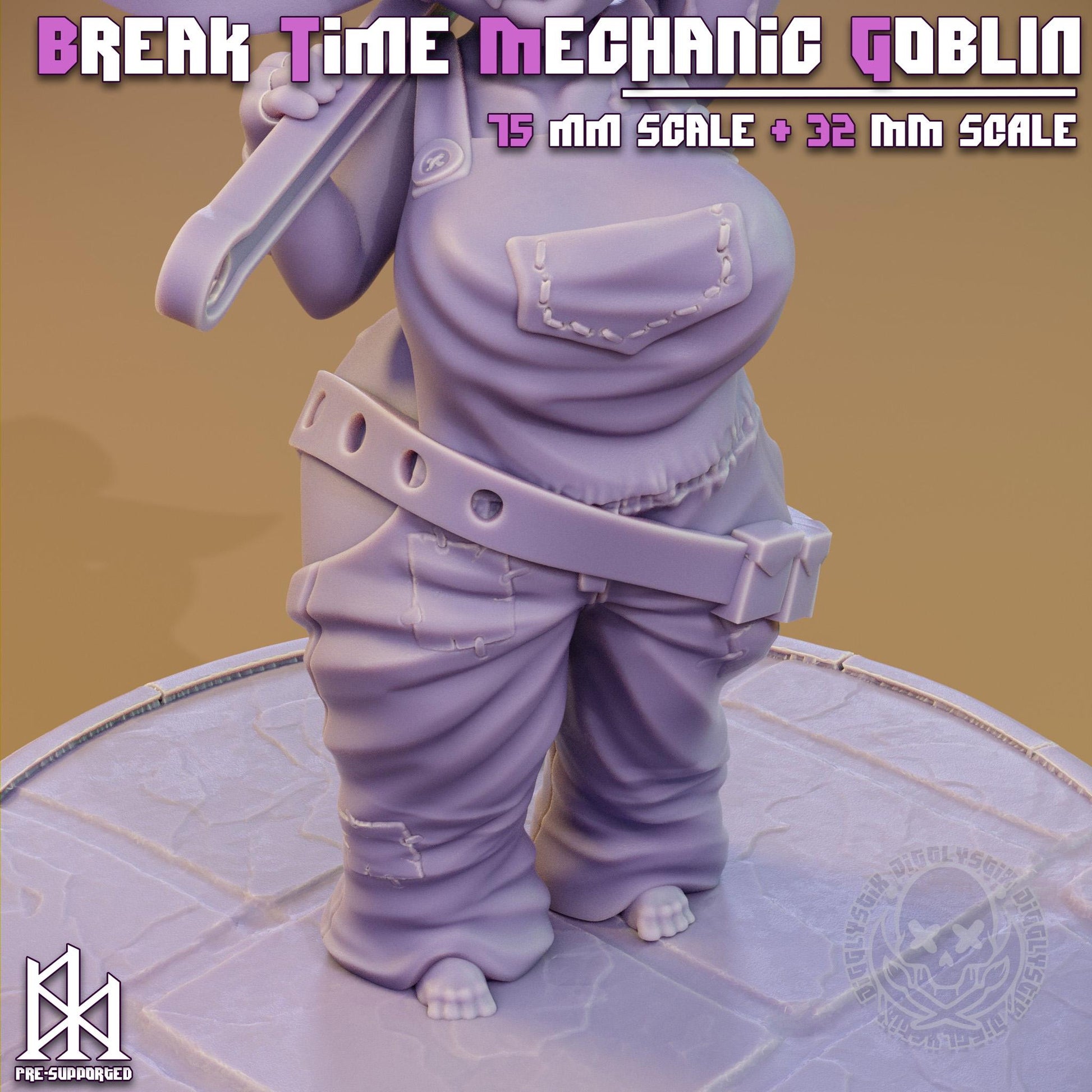 Breaktime Goblin Mechanic Miniature | Jigglystix