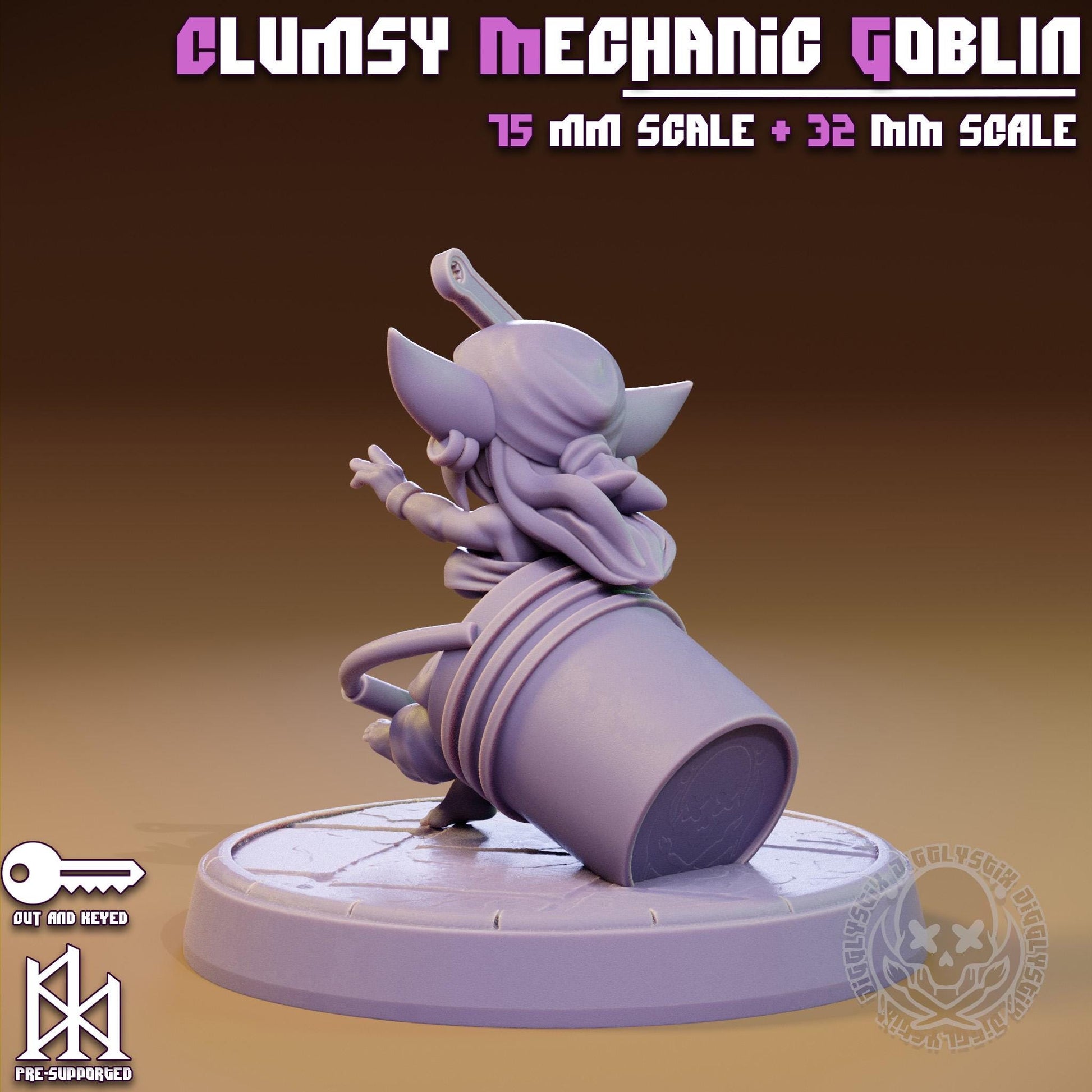 Clumsy Mechanic Goblin Miniature | Jigglystix