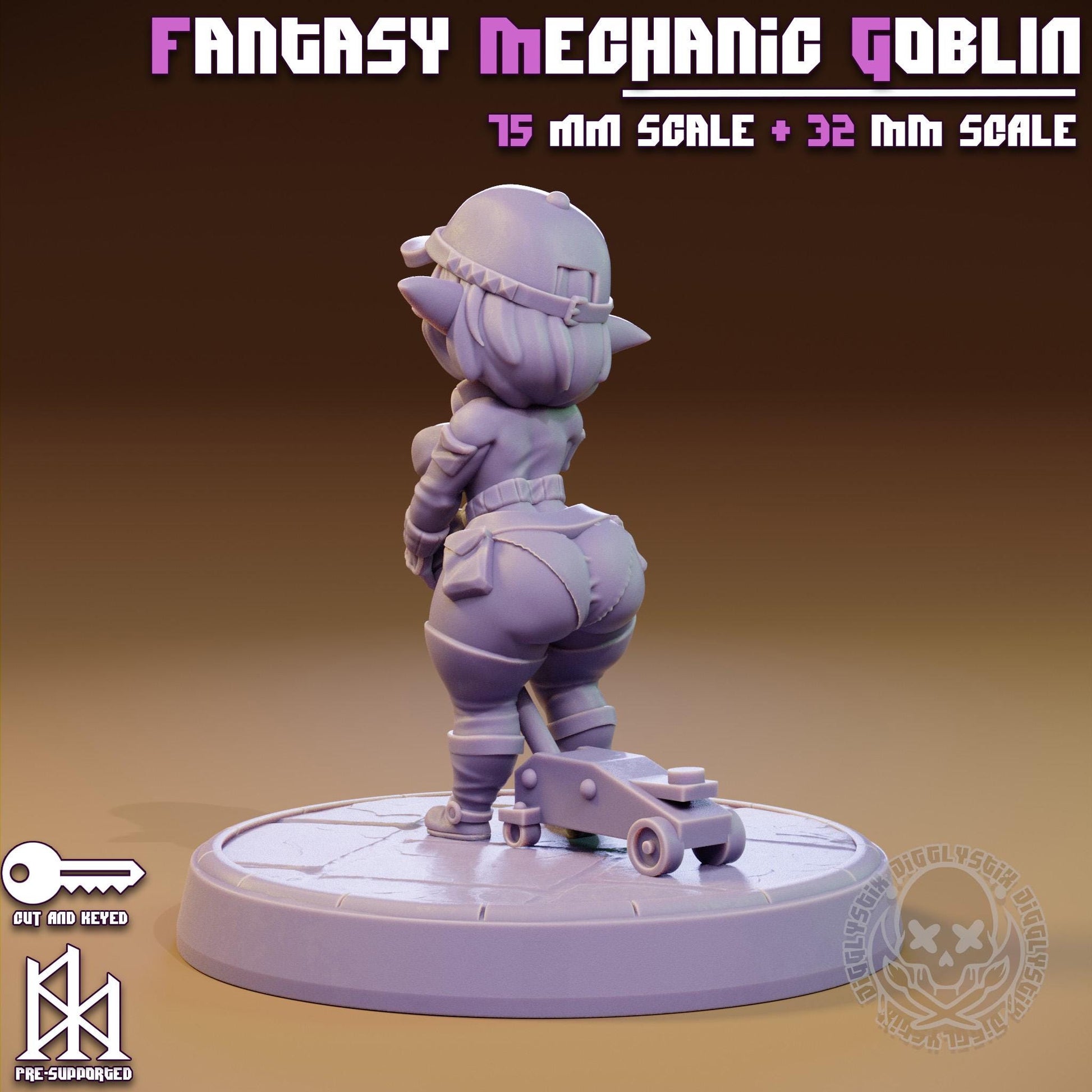 Fantasy Mechanic Goblin Miniature | Jigglystix