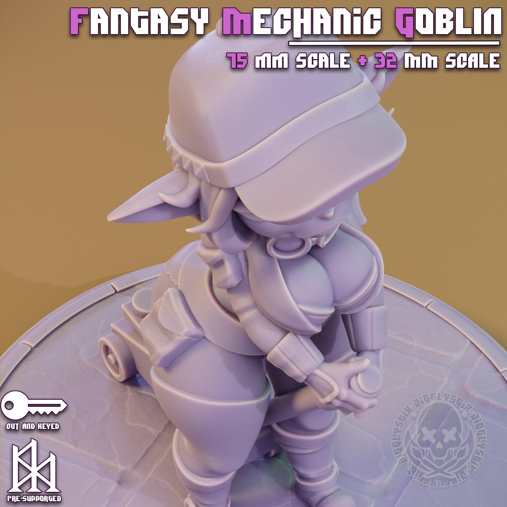 Fantasy Mechanic Goblin Miniature | Jigglystix