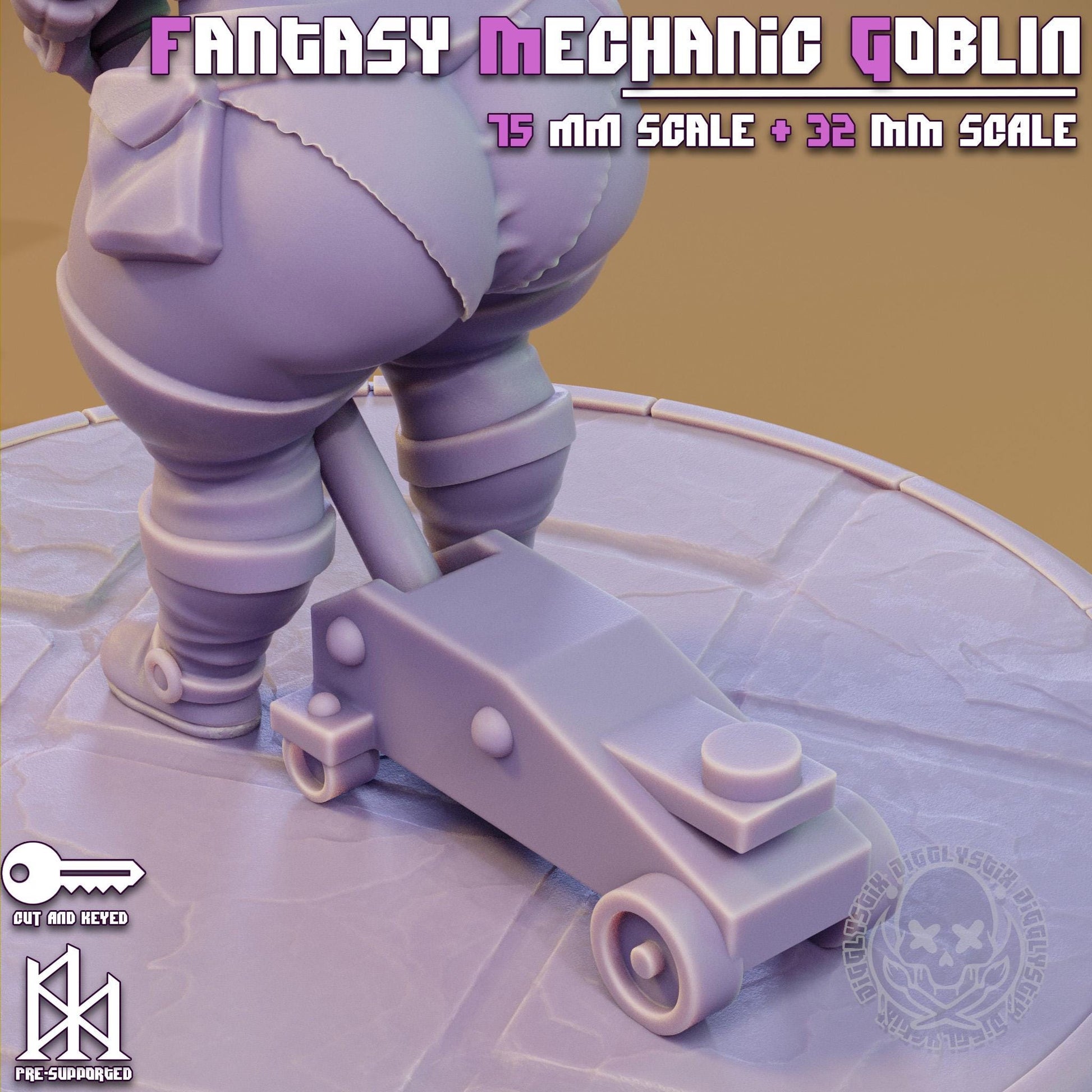 Fantasy Mechanic Goblin Miniature | Jigglystix