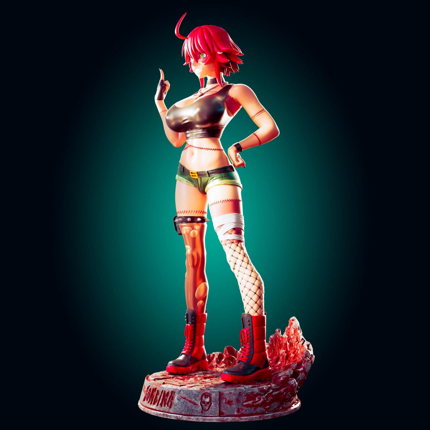 Zombie Girl Model Kit | 3D Resin Printed Figurine | Officer Rhu