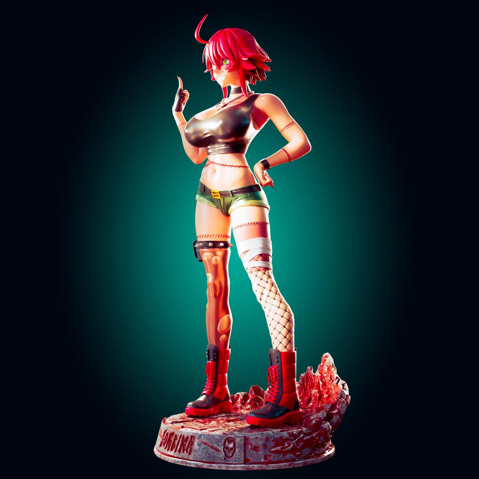 Zombie Girl Model Kit | 3D Resin Printed Figurine | Officer Rhu