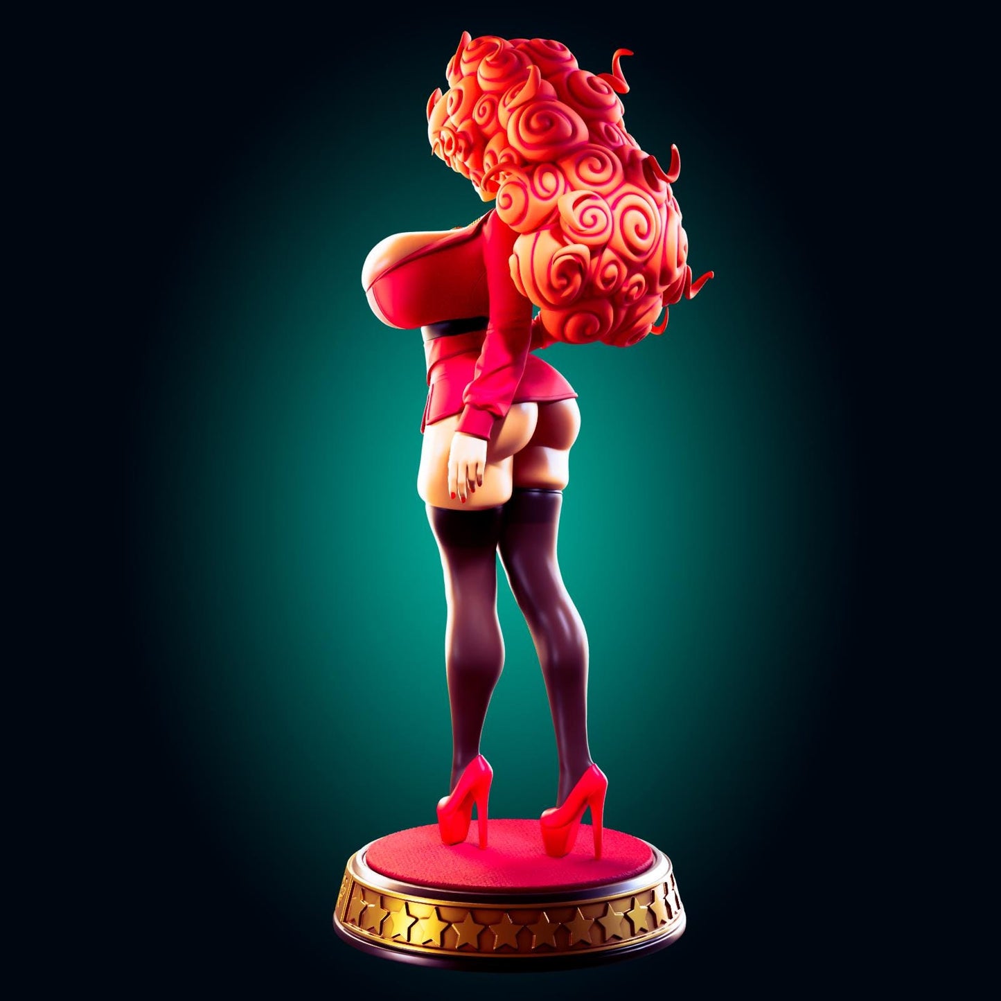 Secretary Pin Up Model Kit | 3D Resin Printed Figurine | Officer Rhu