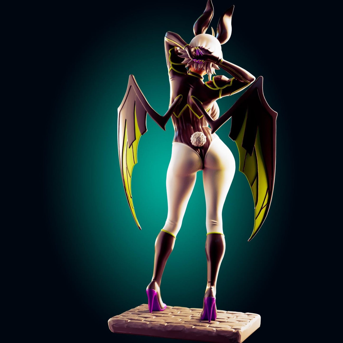 Demon Bat Girl Pin Up Model Kit | 3D Resin Printed Figurine | Officer Rhu