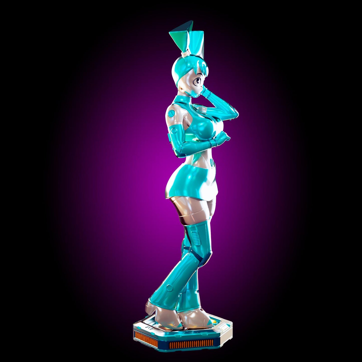 Robot Girl Pin Up Model Kit | 3D Resin Printed Figurine | Officer Rhu