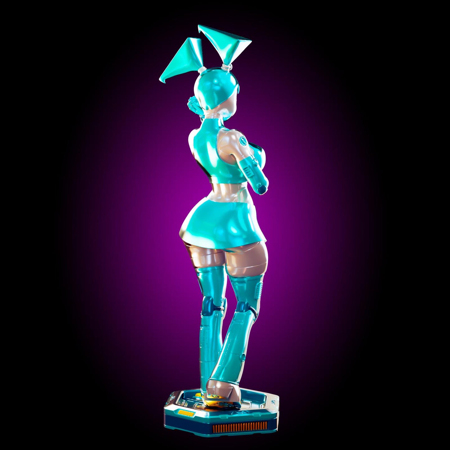 Robot Girl Pin Up Model Kit | 3D Resin Printed Figurine | Officer Rhu