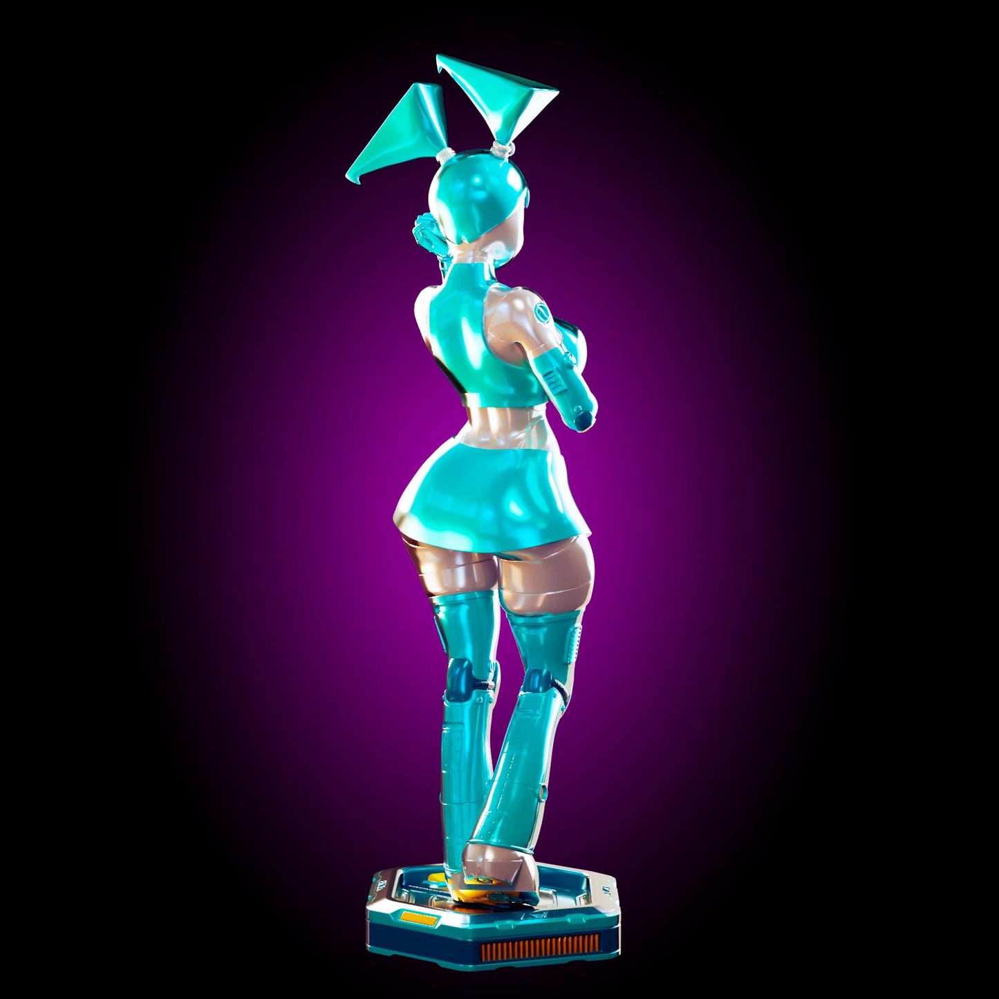 Robot Girl Pin Up Model Kit | 3D Resin Printed Figurine | Officer Rhu