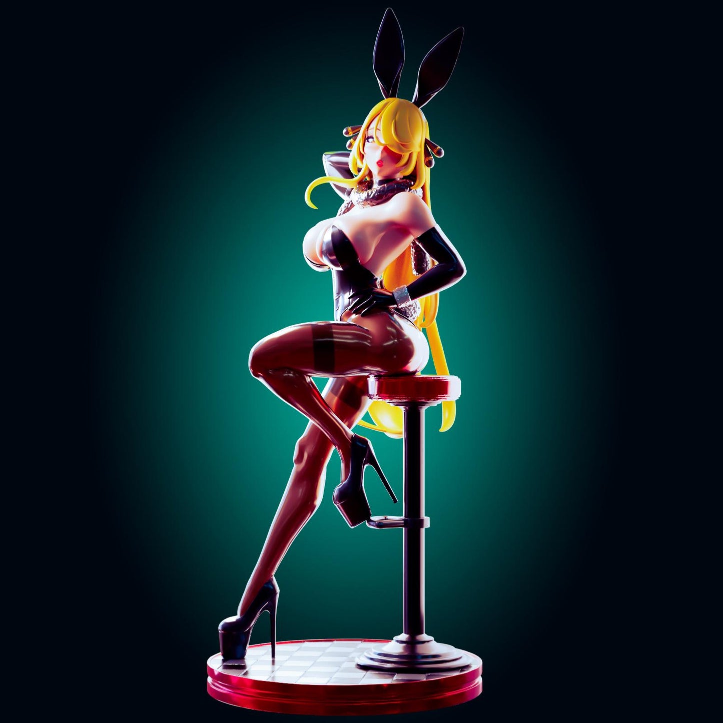 Bunny Suit Pin Up Model Kit | 3D Resin Printed Figurine | Officer Rhu