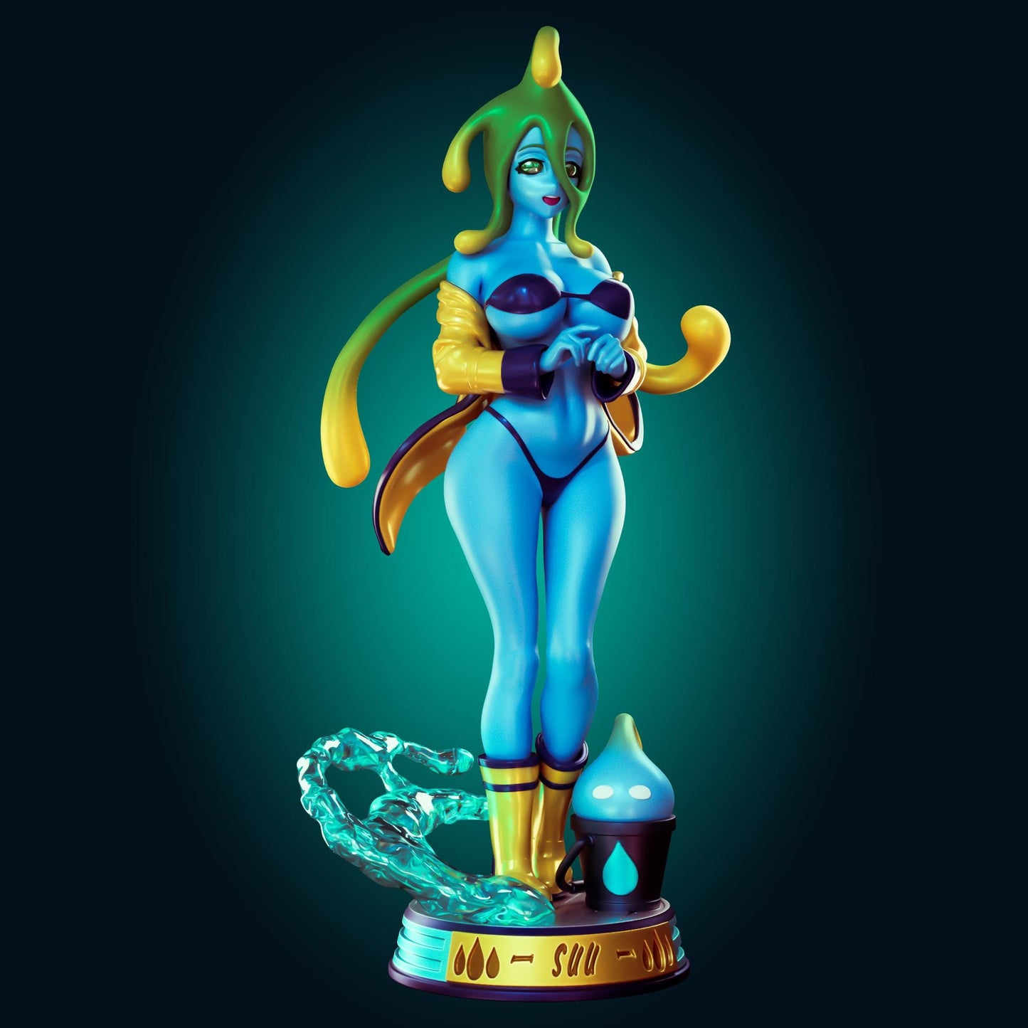Slime Girl Model Kit | 3D Resin Printed Figurine | Officer Rhu