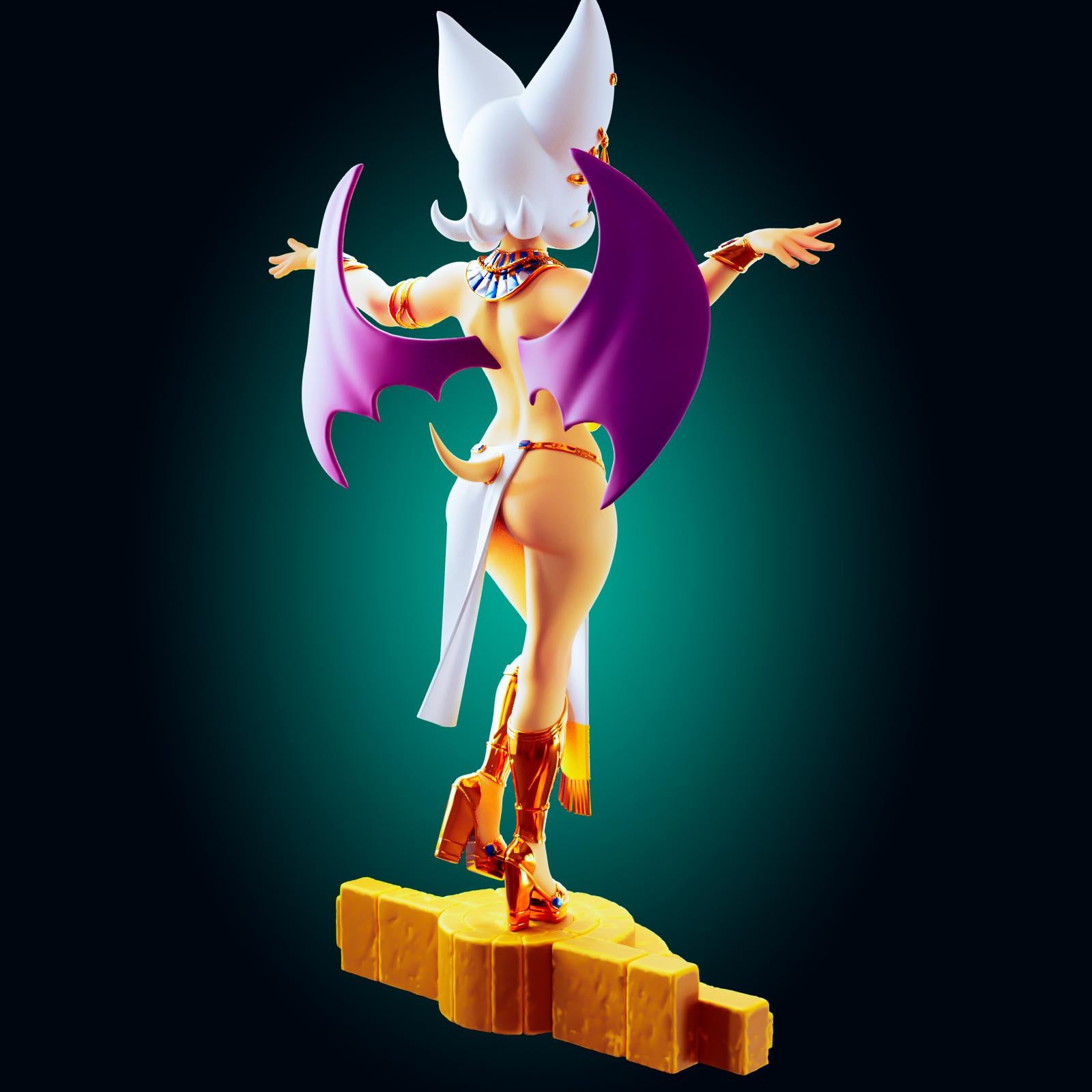 Egyptian Bat Girl Pin Up Model Kit | 3D Resin Printed Figurine | Officer Rhu