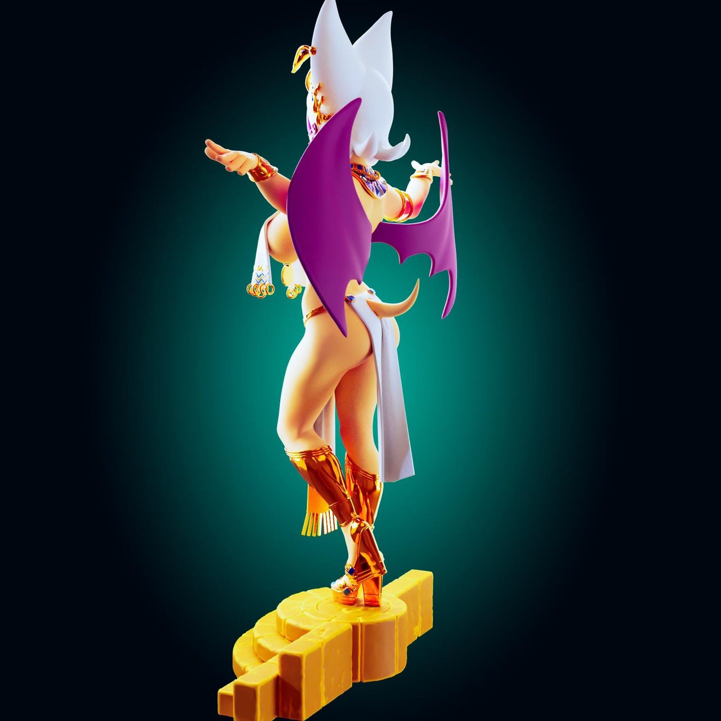 Egyptian Bat Girl Pin Up Model Kit | 3D Resin Printed Figurine | Officer Rhu