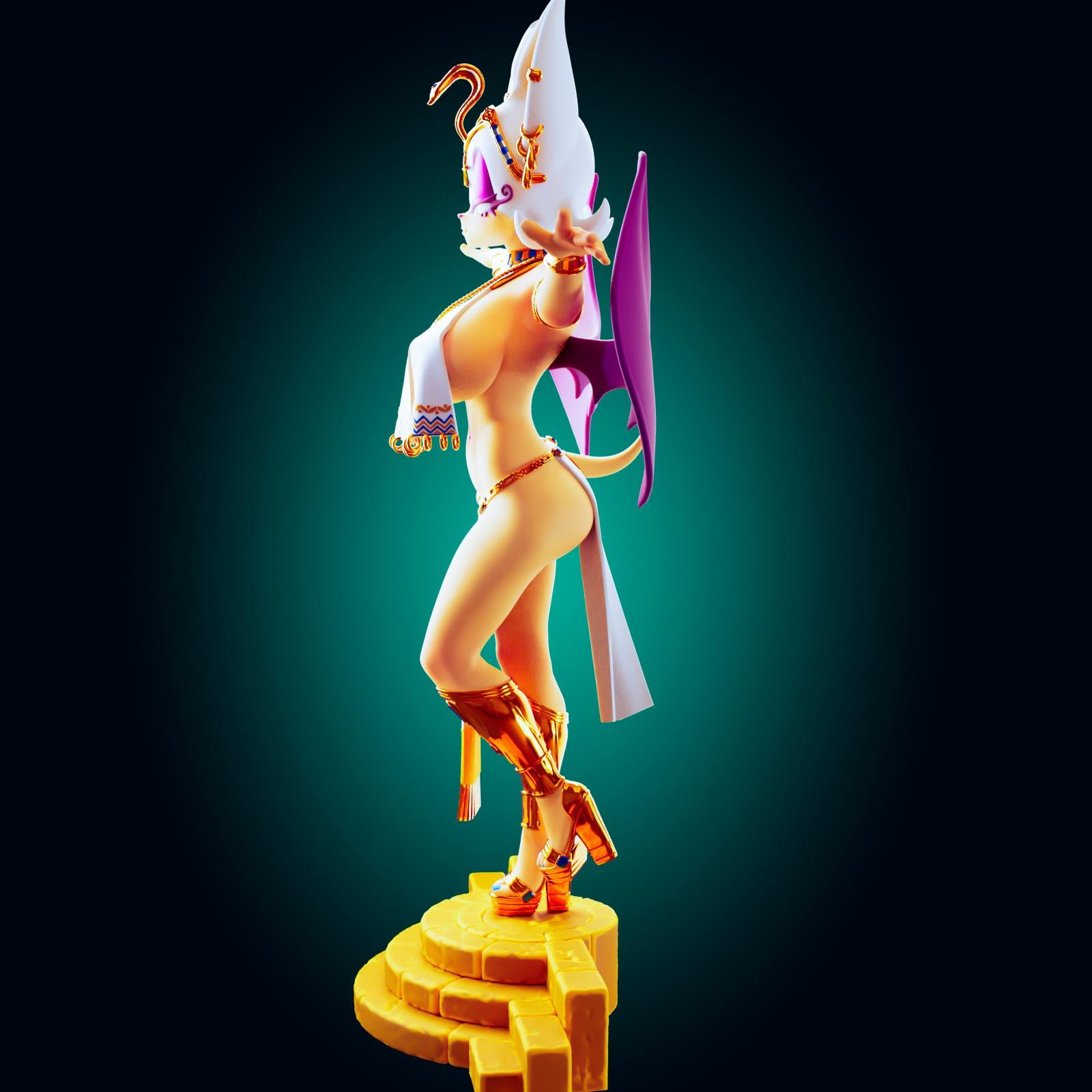 Egyptian Bat Girl Pin Up Model Kit | 3D Resin Printed Figurine | Officer Rhu