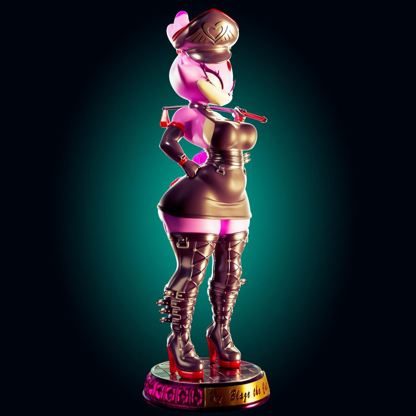Goth Cat Model Kit | 3D Resin Printed Figurine | Officer Rhu