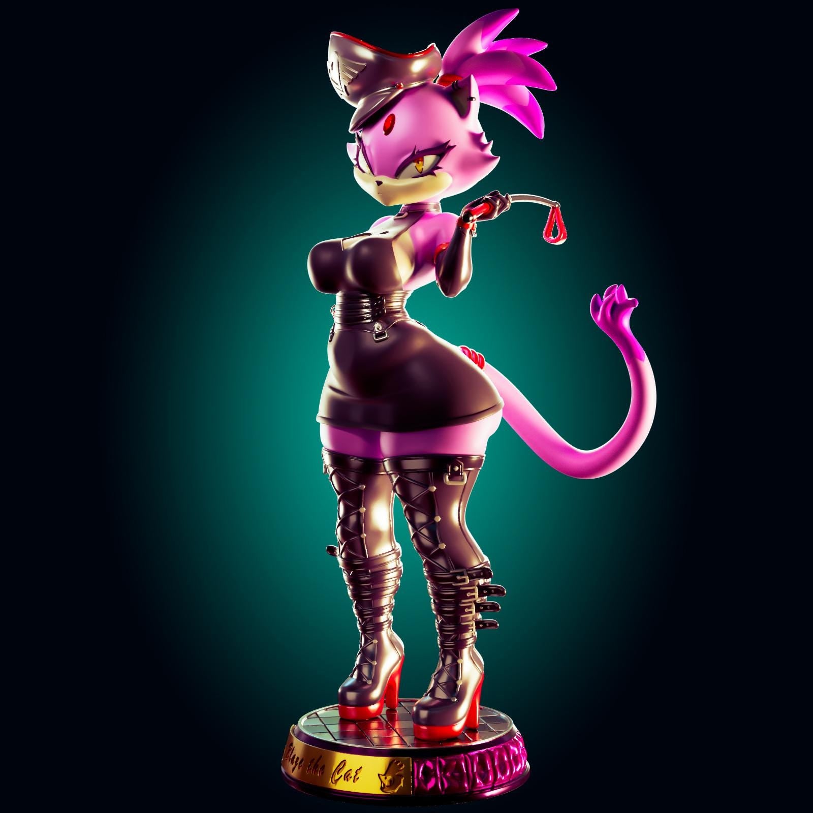 Goth Cat Model Kit | 3D Resin Printed Figurine | Officer Rhu