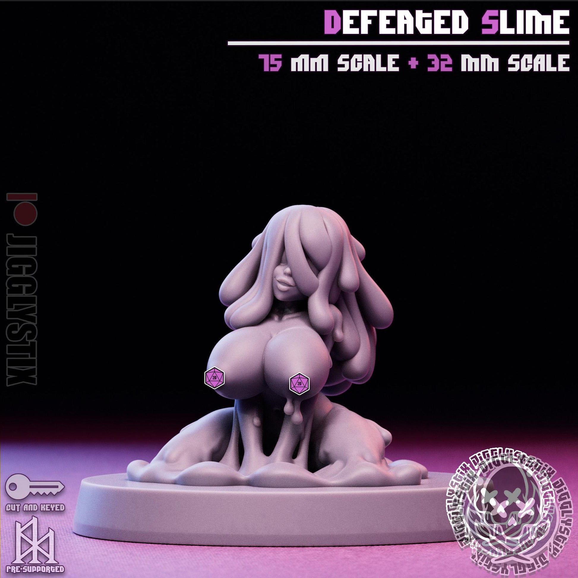 Defeated Slime Girl Miniature | Jigglystix