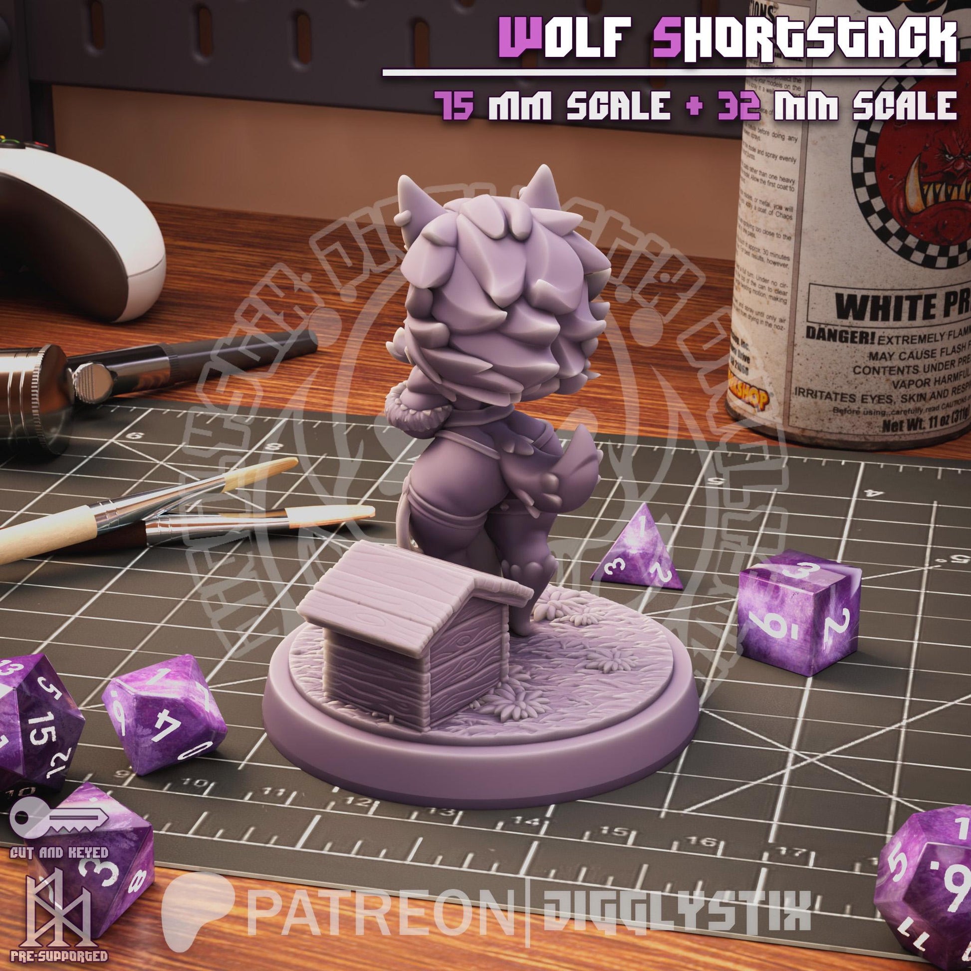 Wolf Shortstack Miniature | Jigglystix