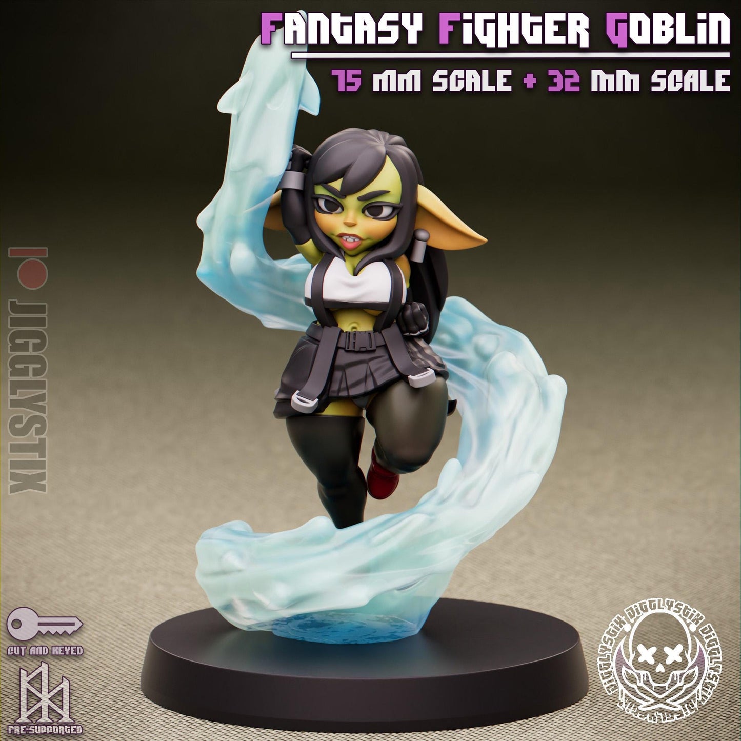 Fantasy Fighter Goblin Miniature | Jigglystix