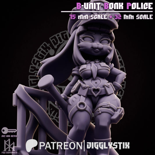 Bunny Cop Miniature | Jigglystix