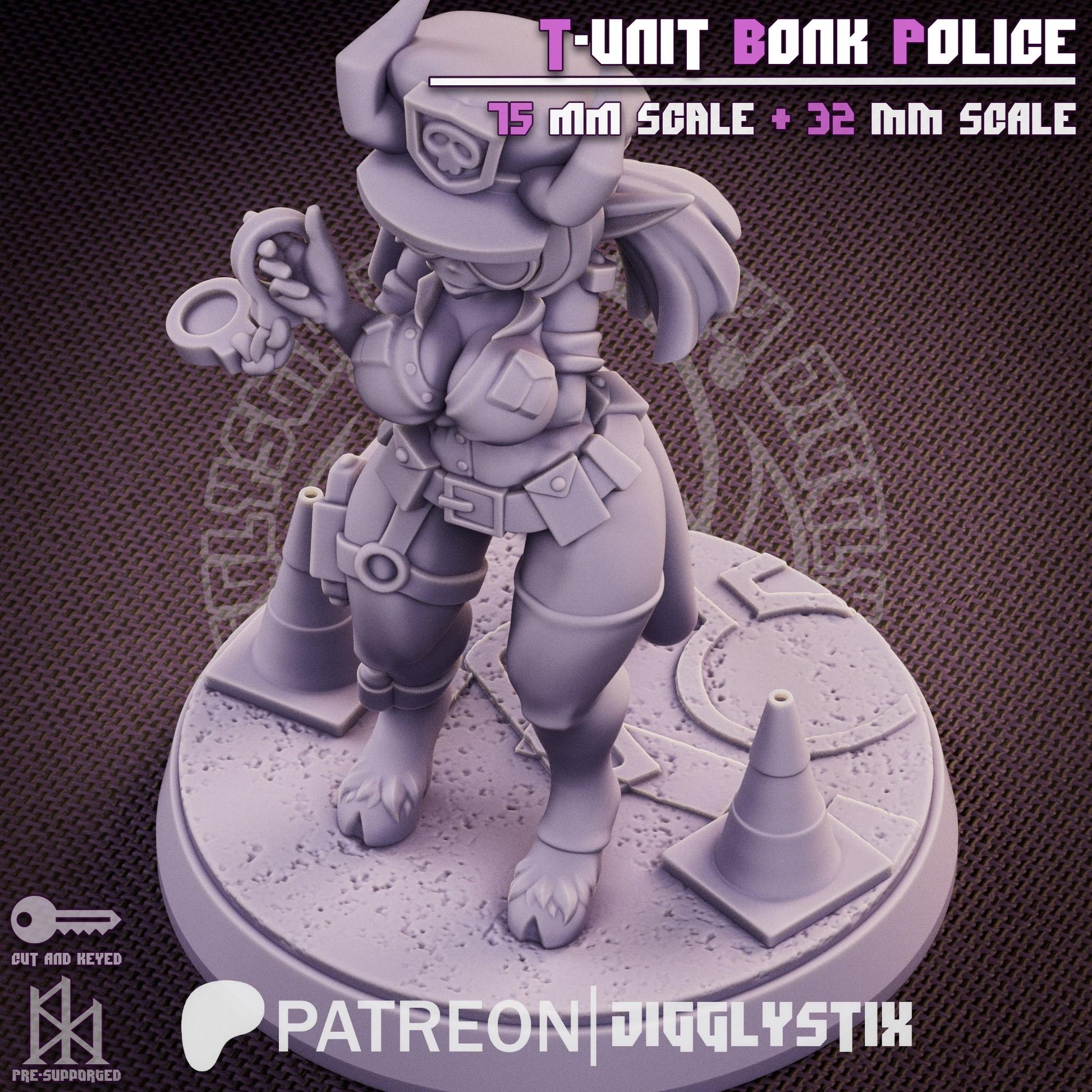 Tiefling Cop Miniature | Jigglystix