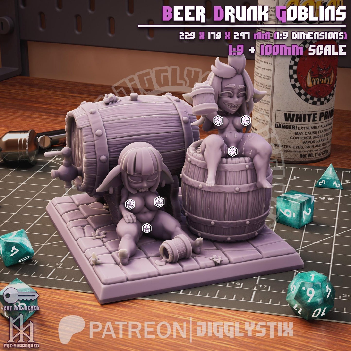 Beer Goblins Pin Up Model Kit | Jigglystix