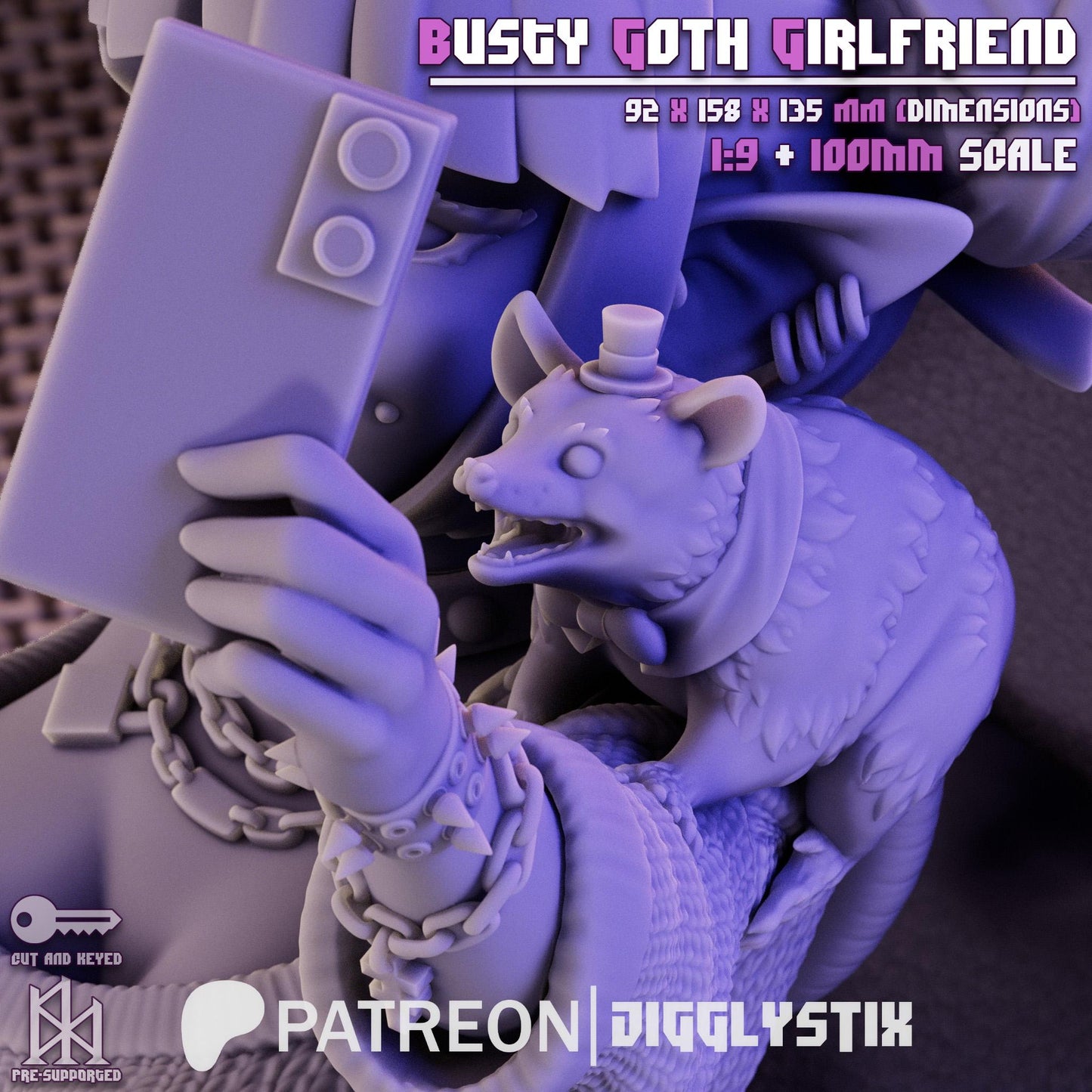 Goth Girlfriend Model Kit | Jigglystix