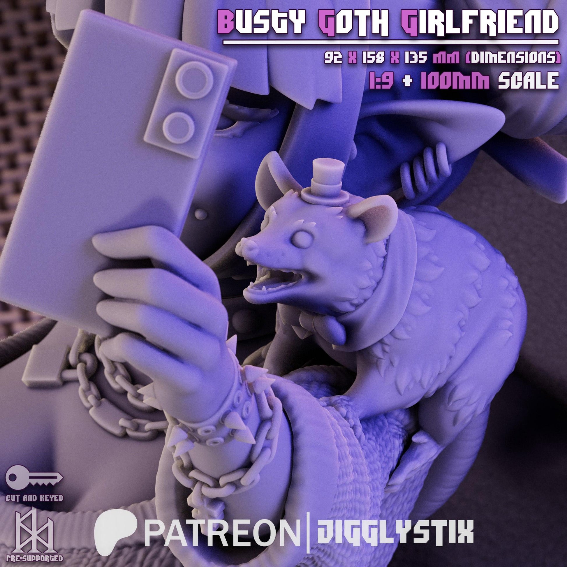 Goth Girlfriend Model Kit | Jigglystix