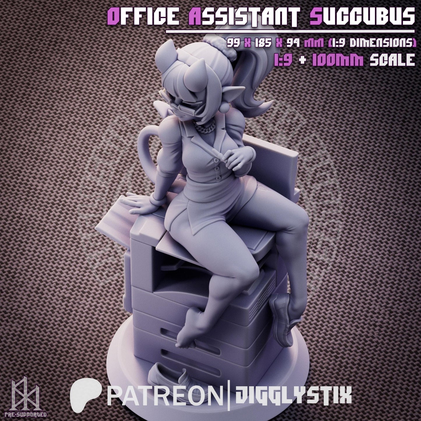 Office Assistant Succubus Model Kit | Jigglystix