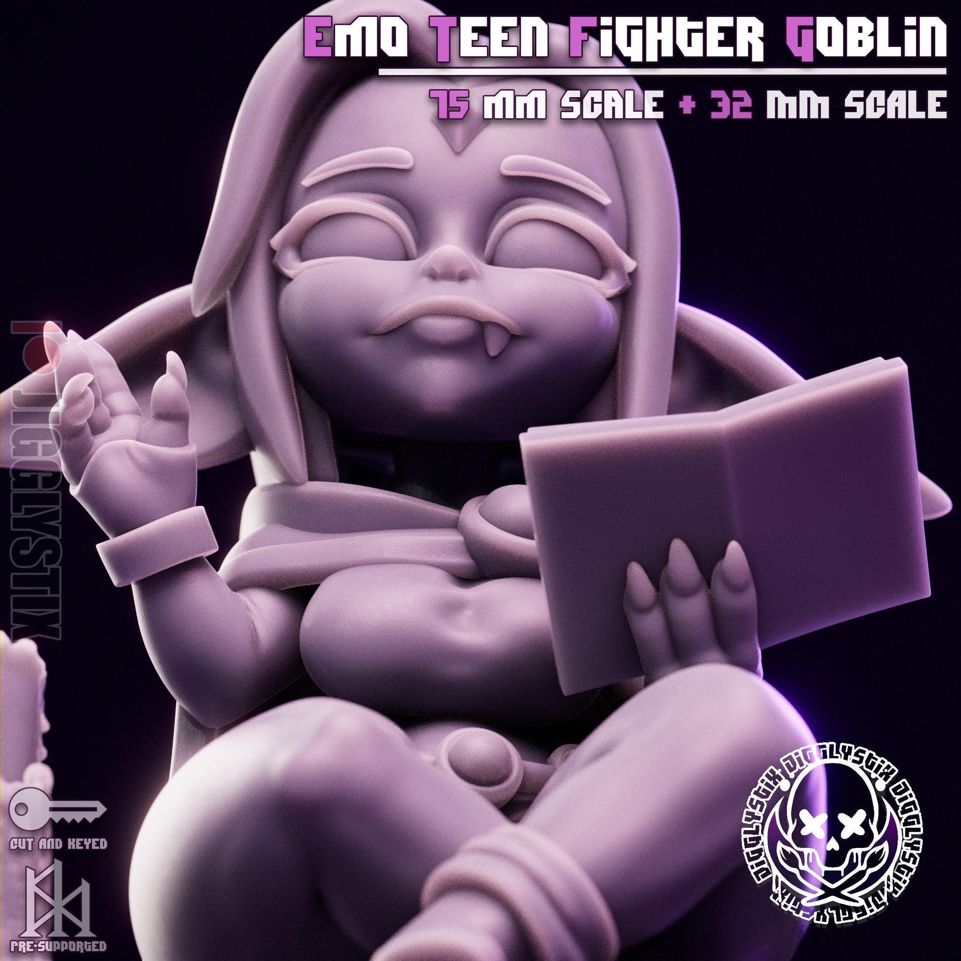 Emo Fighter Goblin Miniature | Jigglystix