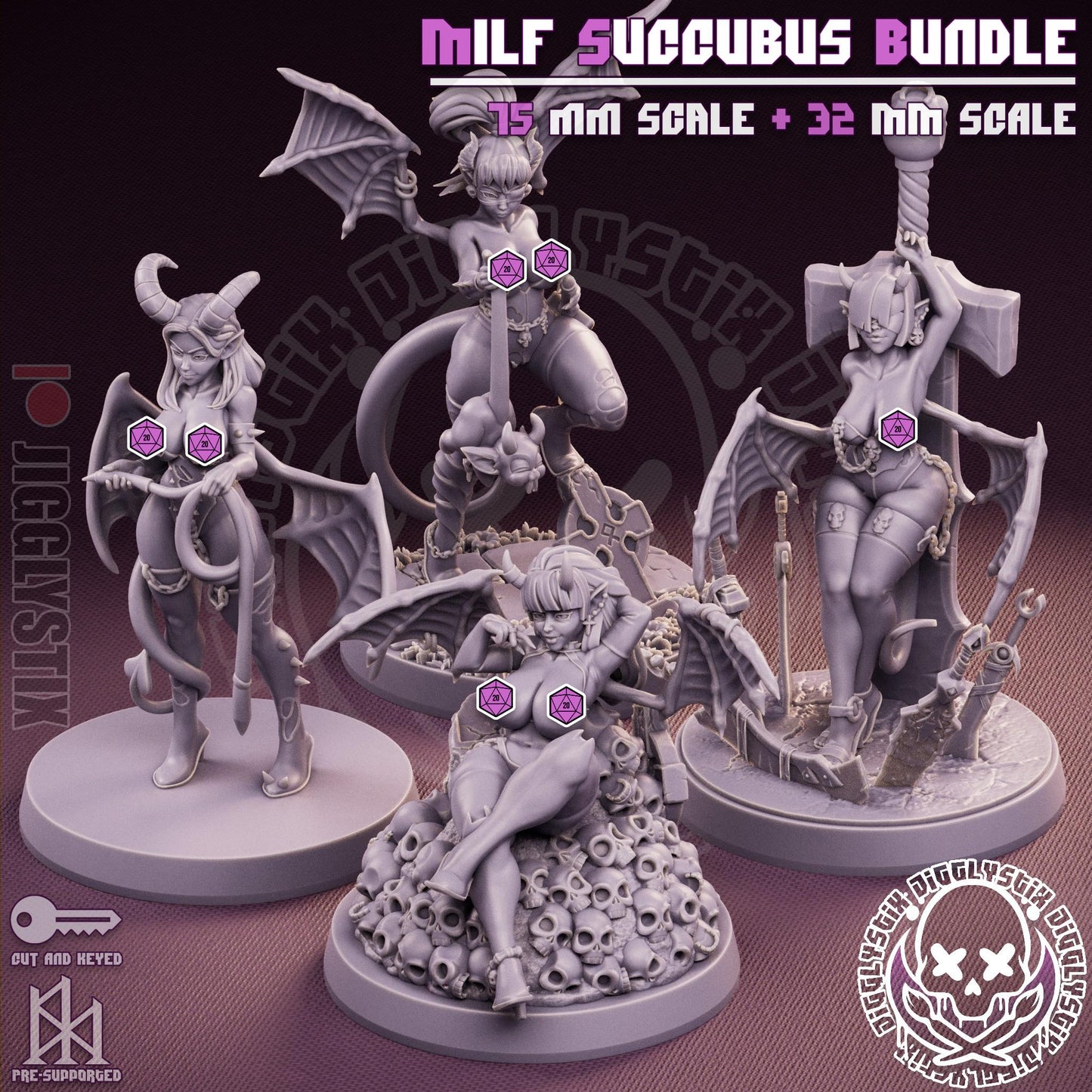 Milf Succubus Miniature Bundle | Jigglystix