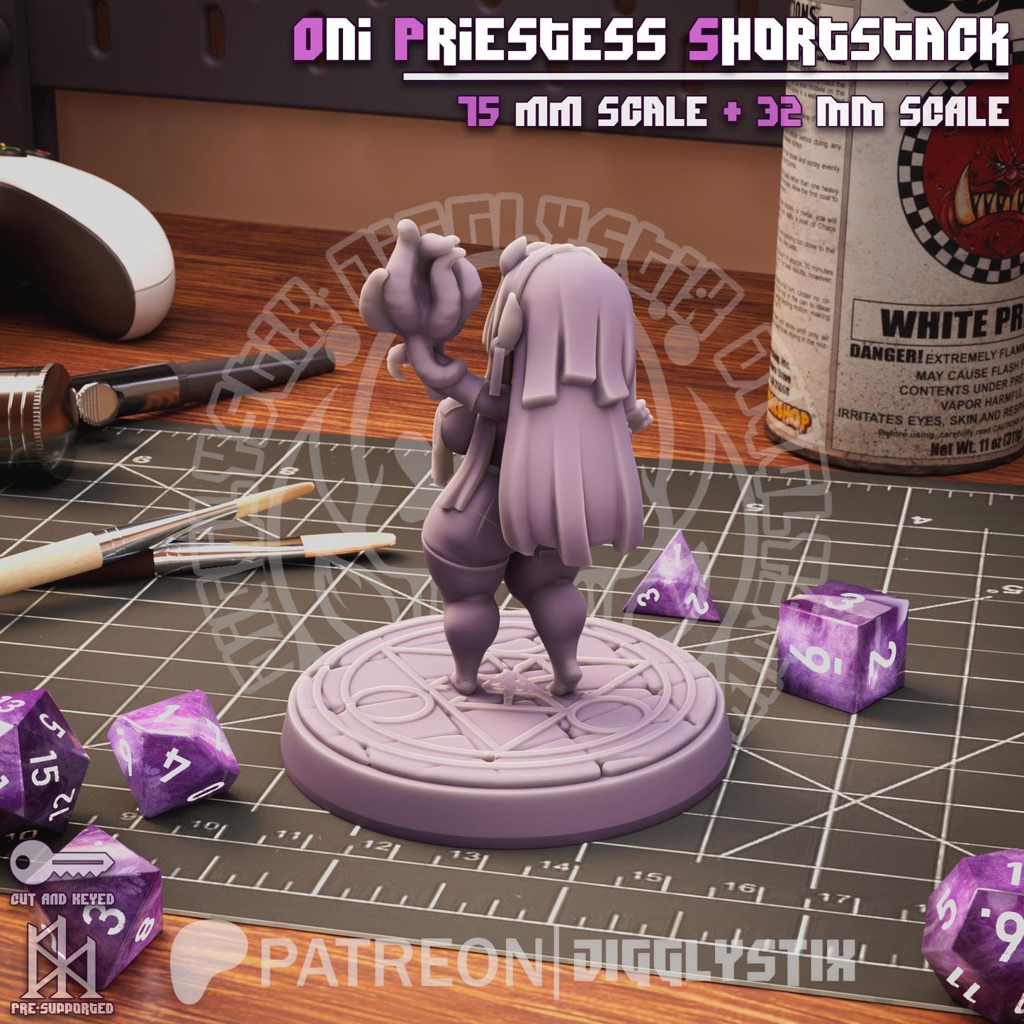 Oni Priestess Shortstack Miniature | Jigglystix