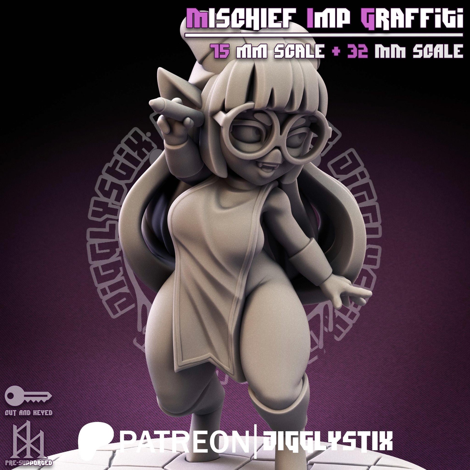Mischief Imp Graffiti Miniature | Jigglystix