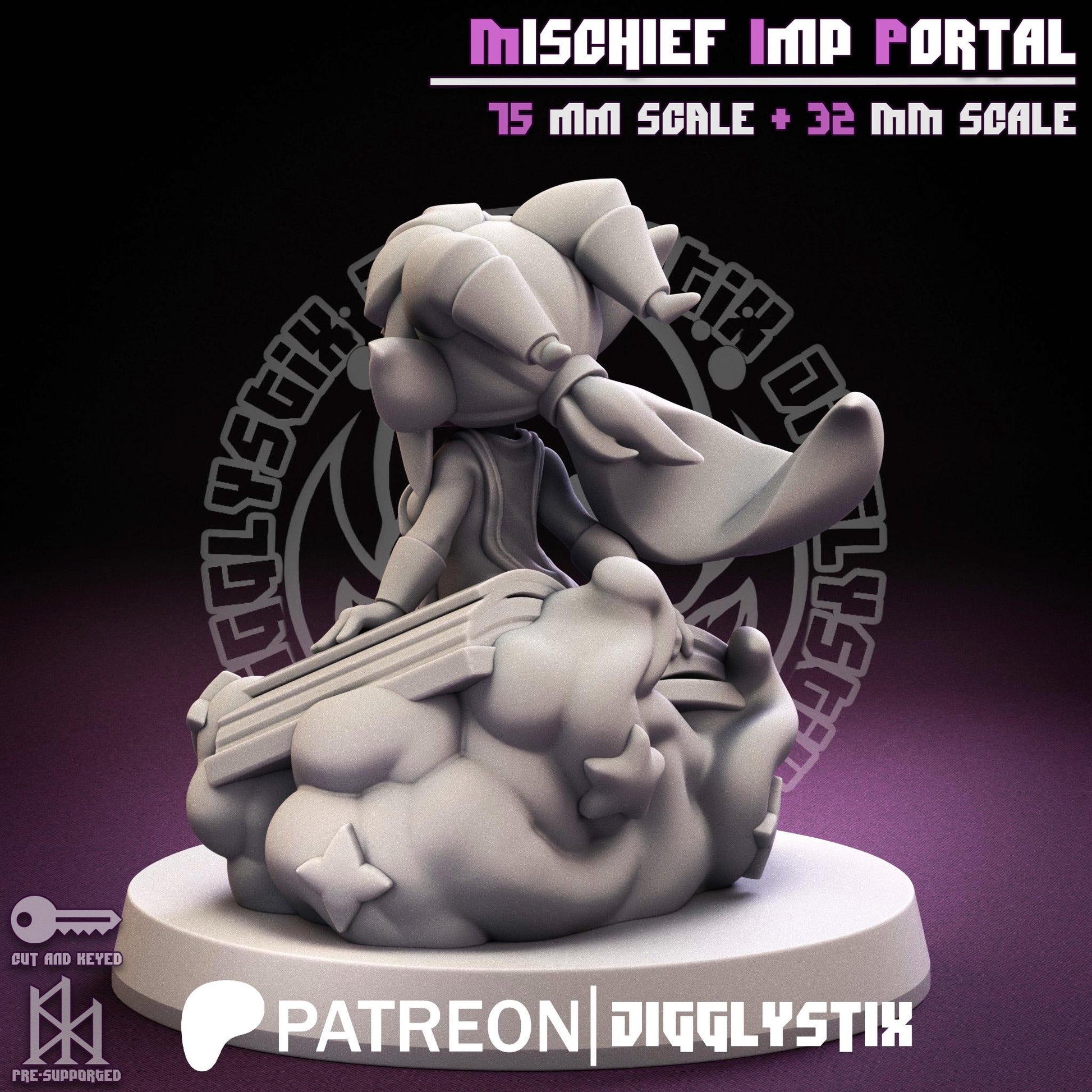 Mischief Imp Portal Miniature | Jigglystix