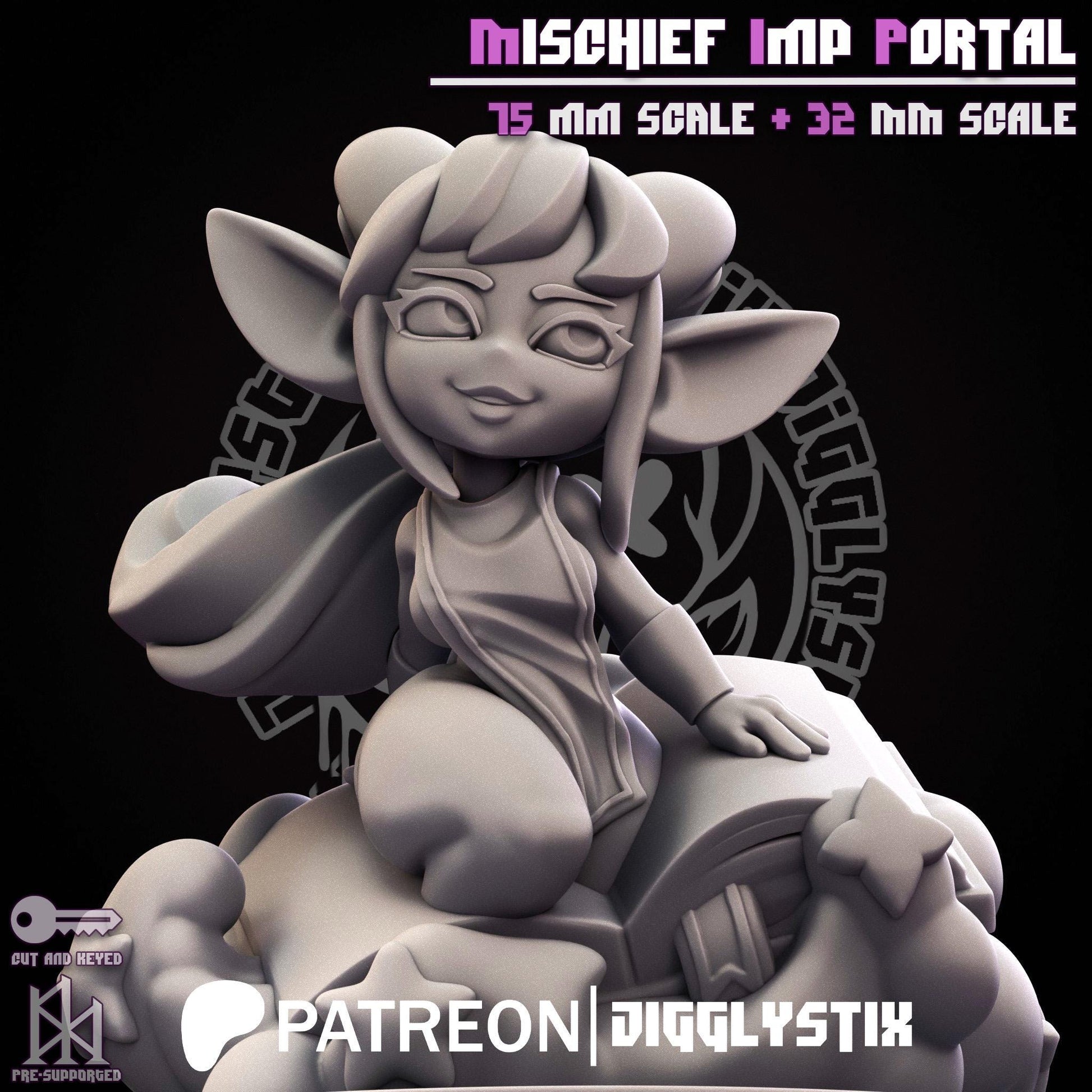Mischief Imp Portal Miniature | Jigglystix