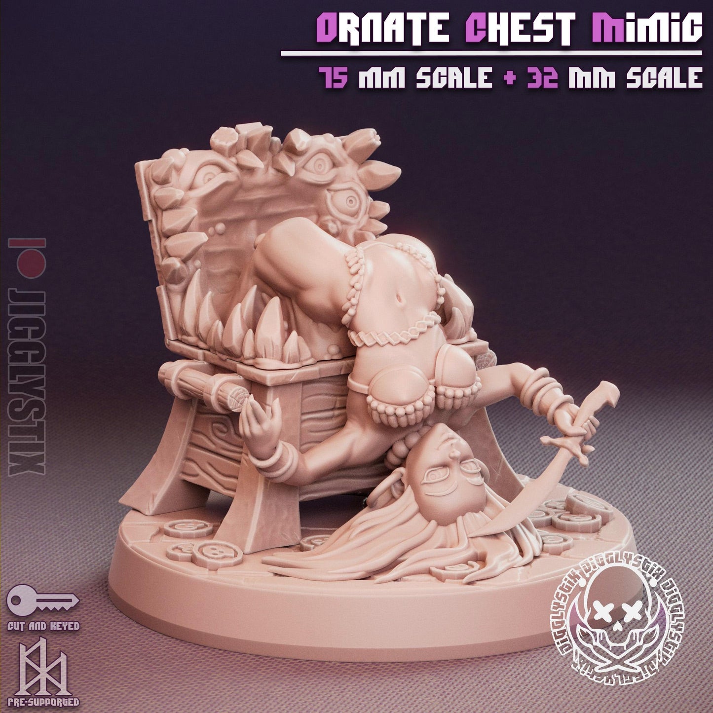 Ornate Chest Mimic Miniature | Jigglystix
