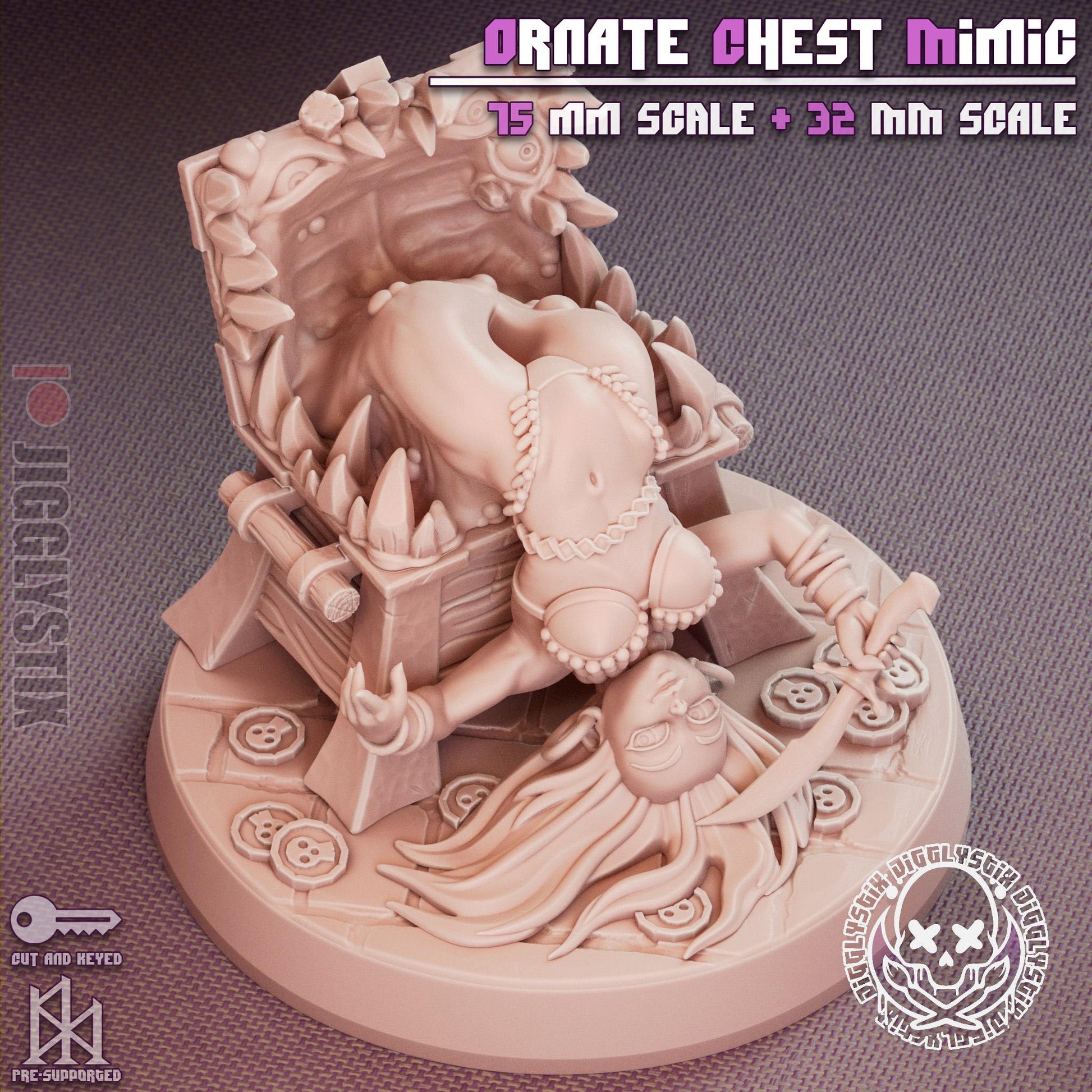 Ornate Chest Mimic Miniature | Jigglystix