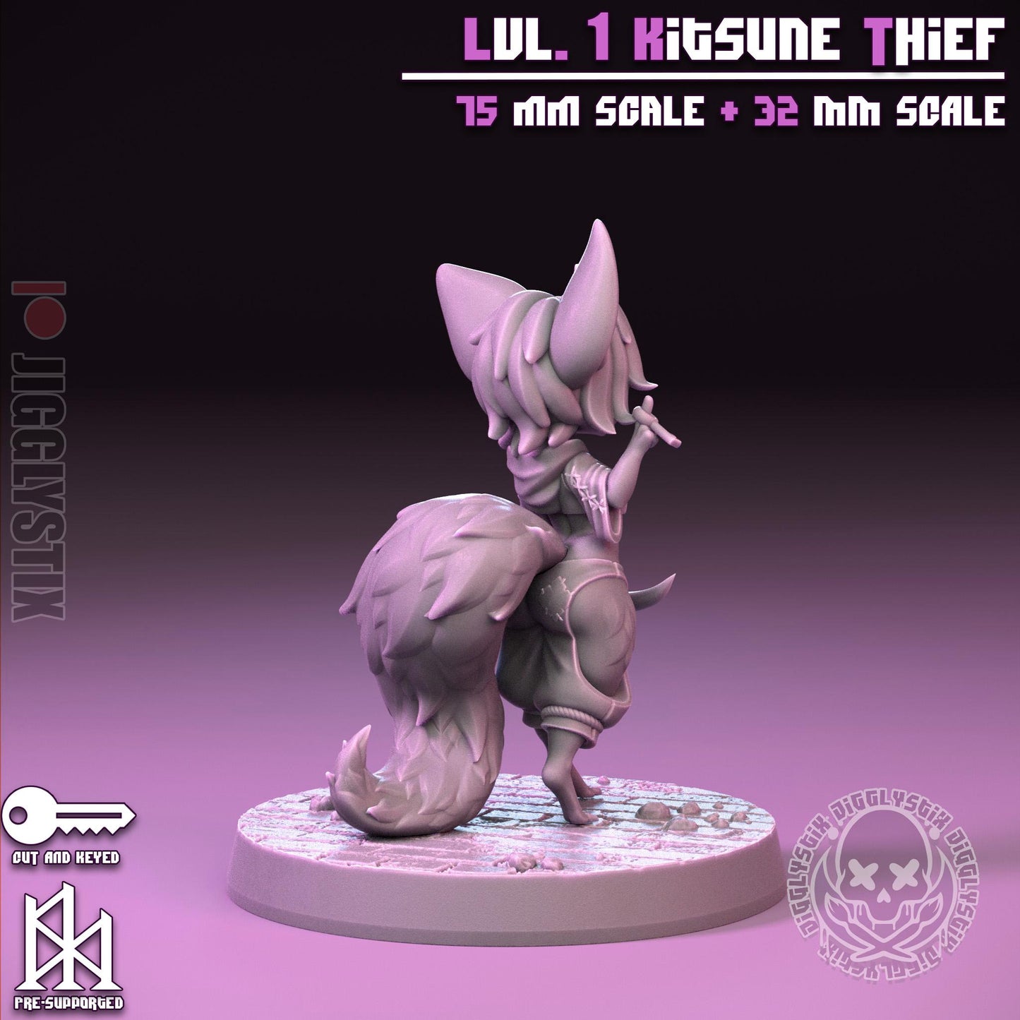 Lvl. 1 Kitsune Thief Miniature | Jigglystix