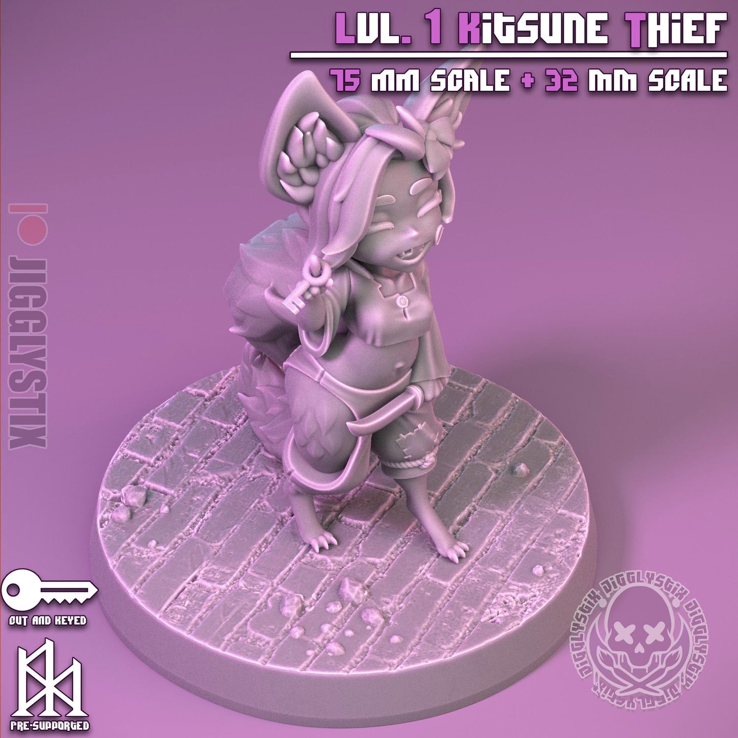 Lvl. 1 Kitsune Thief Miniature | Jigglystix