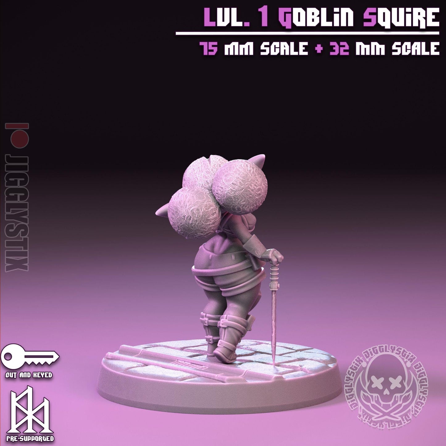 Lvl. 1 Goblin Squire Miniature | Jigglystix