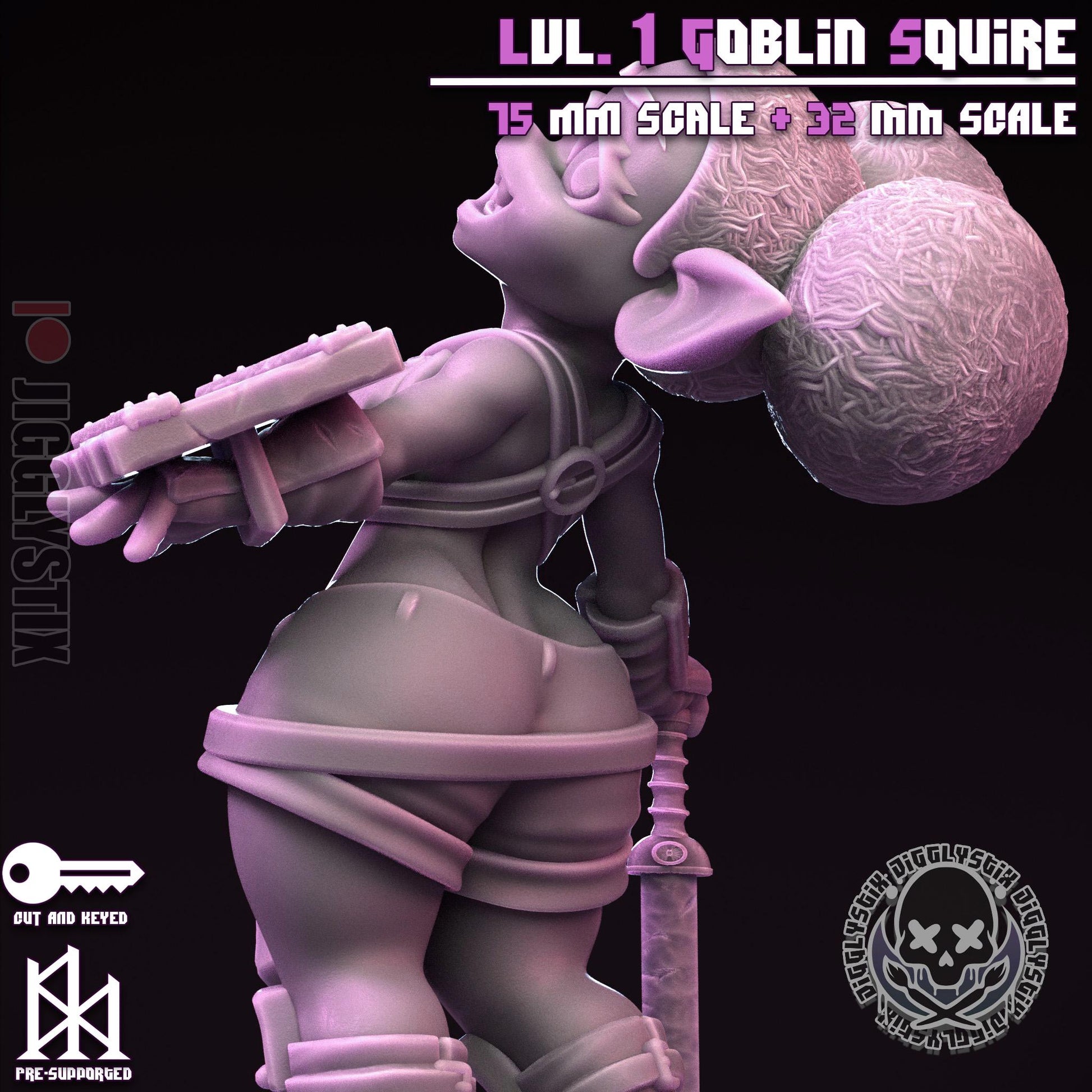 Lvl. 1 Goblin Squire Miniature | Jigglystix