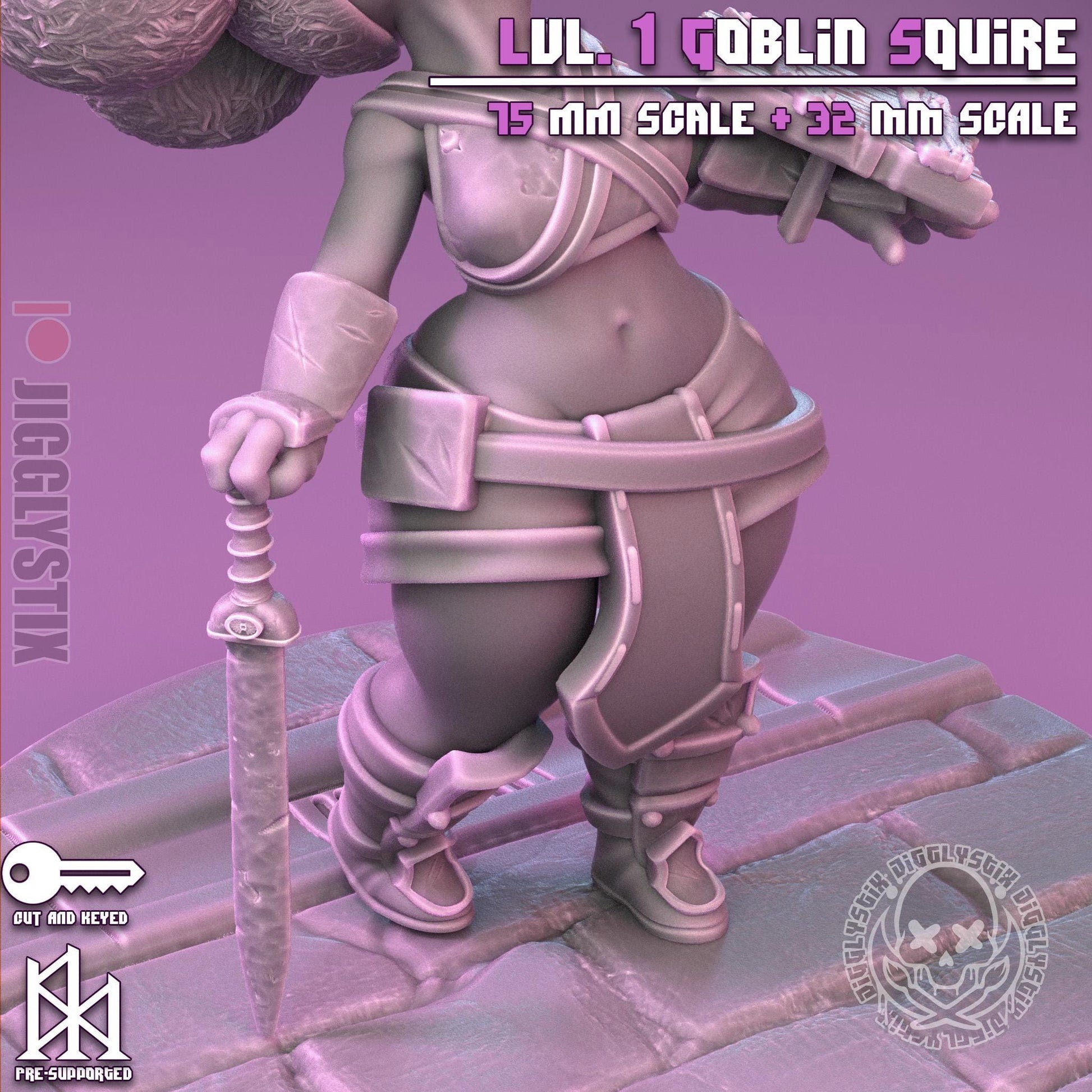 Lvl. 1 Goblin Squire Miniature | Jigglystix