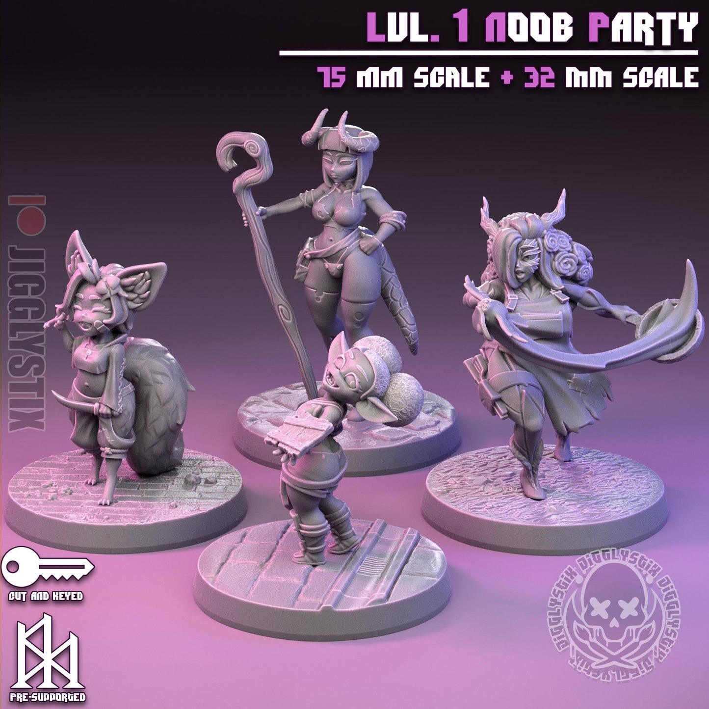 Noob Party Miniature Bundle | Jigglystix